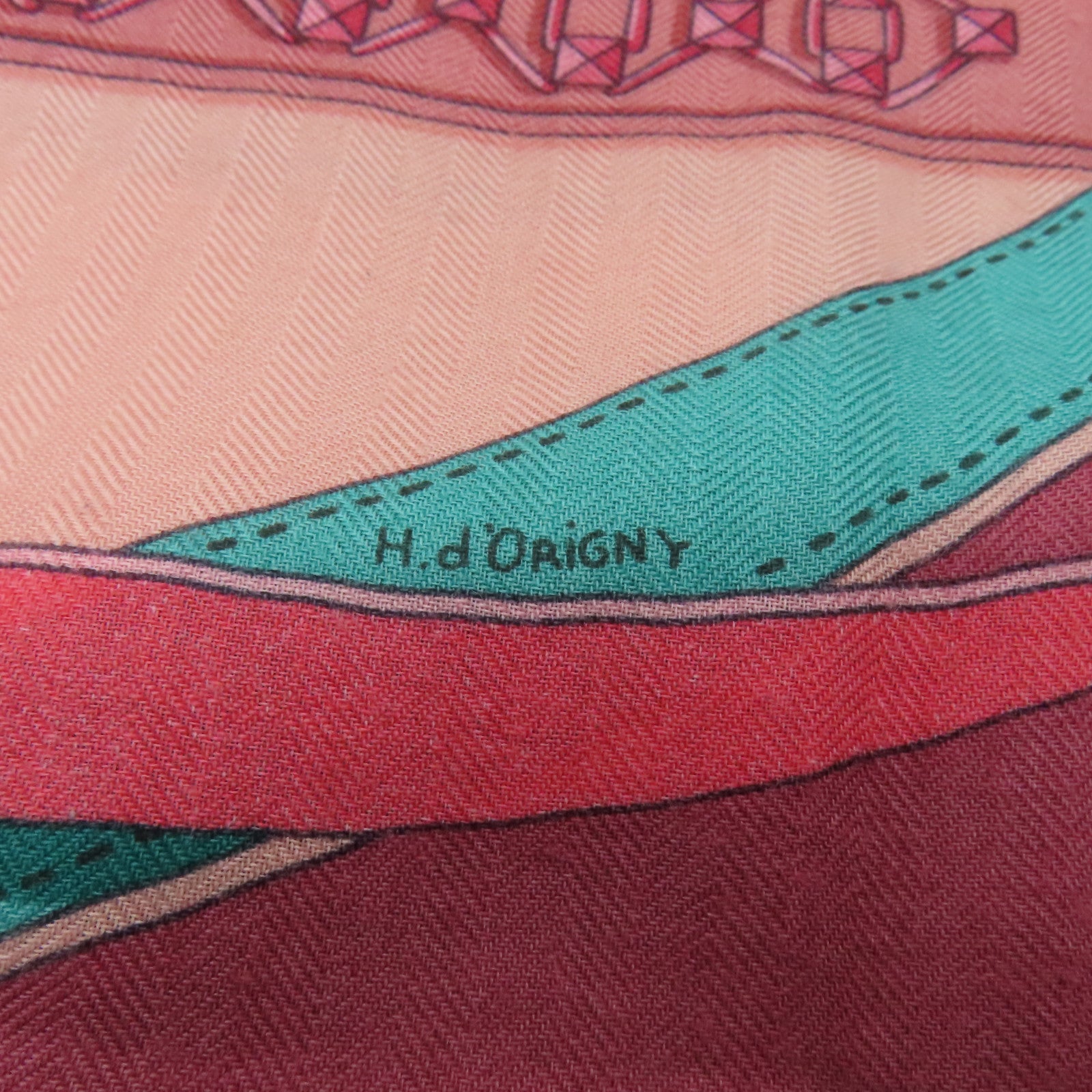 HERMES 【激減優惠】羊絨/絲質Shawl 140x140cm披肩紅色/粉紅色/綠色