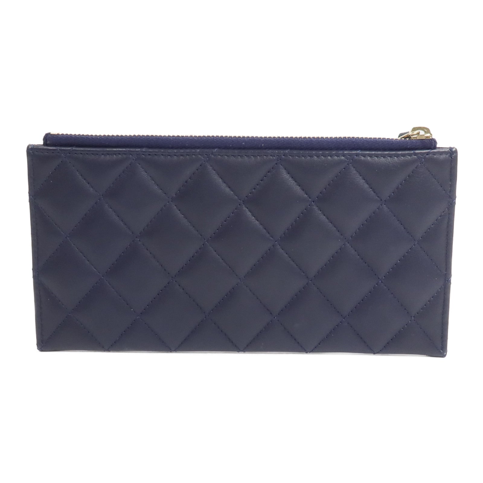CHANEL 羊皮皮革Boy Zipper Long Wallet長錢包