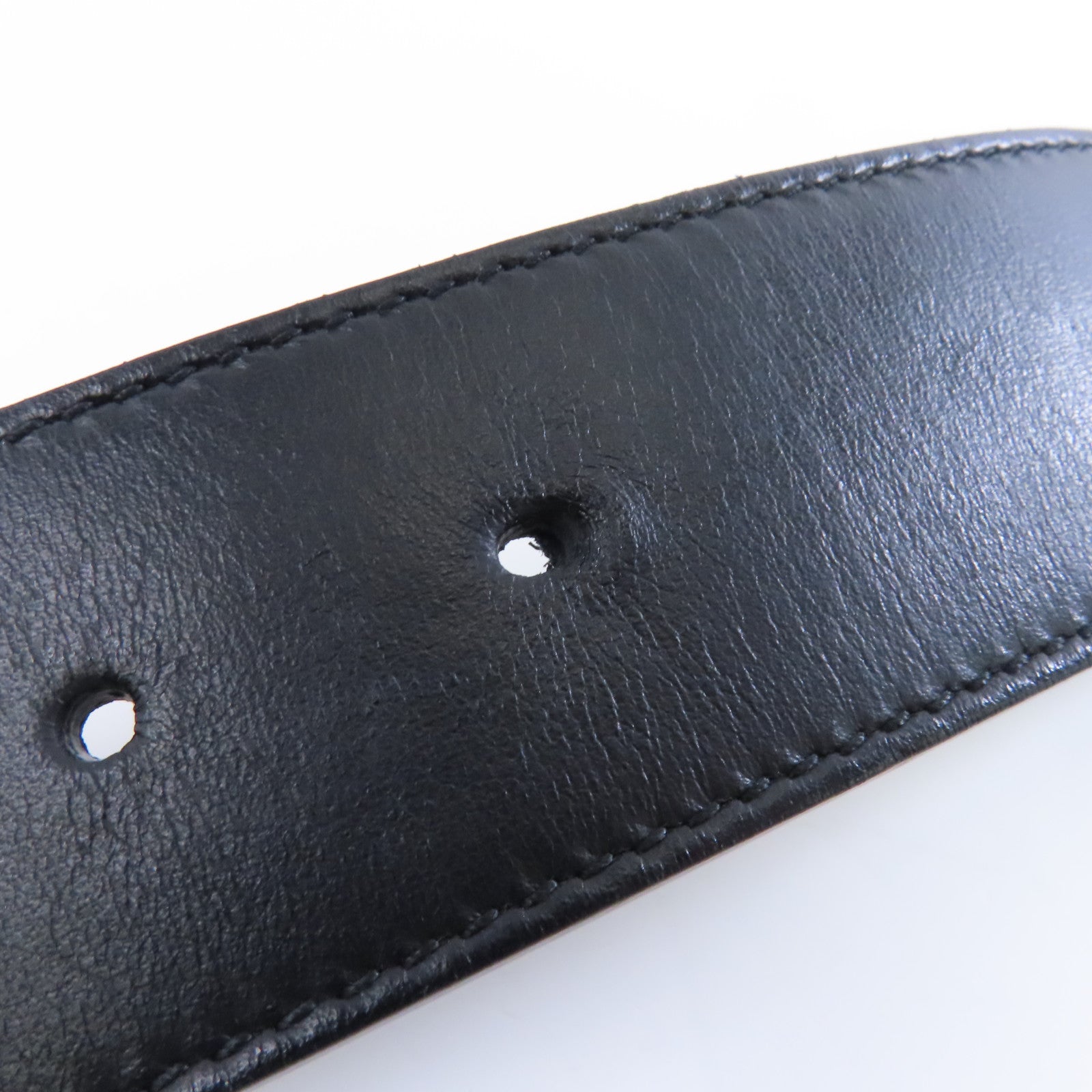 GUCCI PVC Belt 90cm金扣皮帶棕色