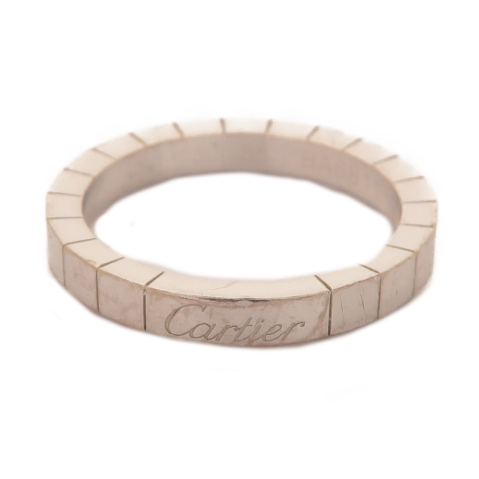 CARTIER 18K白金Laniere Ring戒指Cartier#58/US#8.5