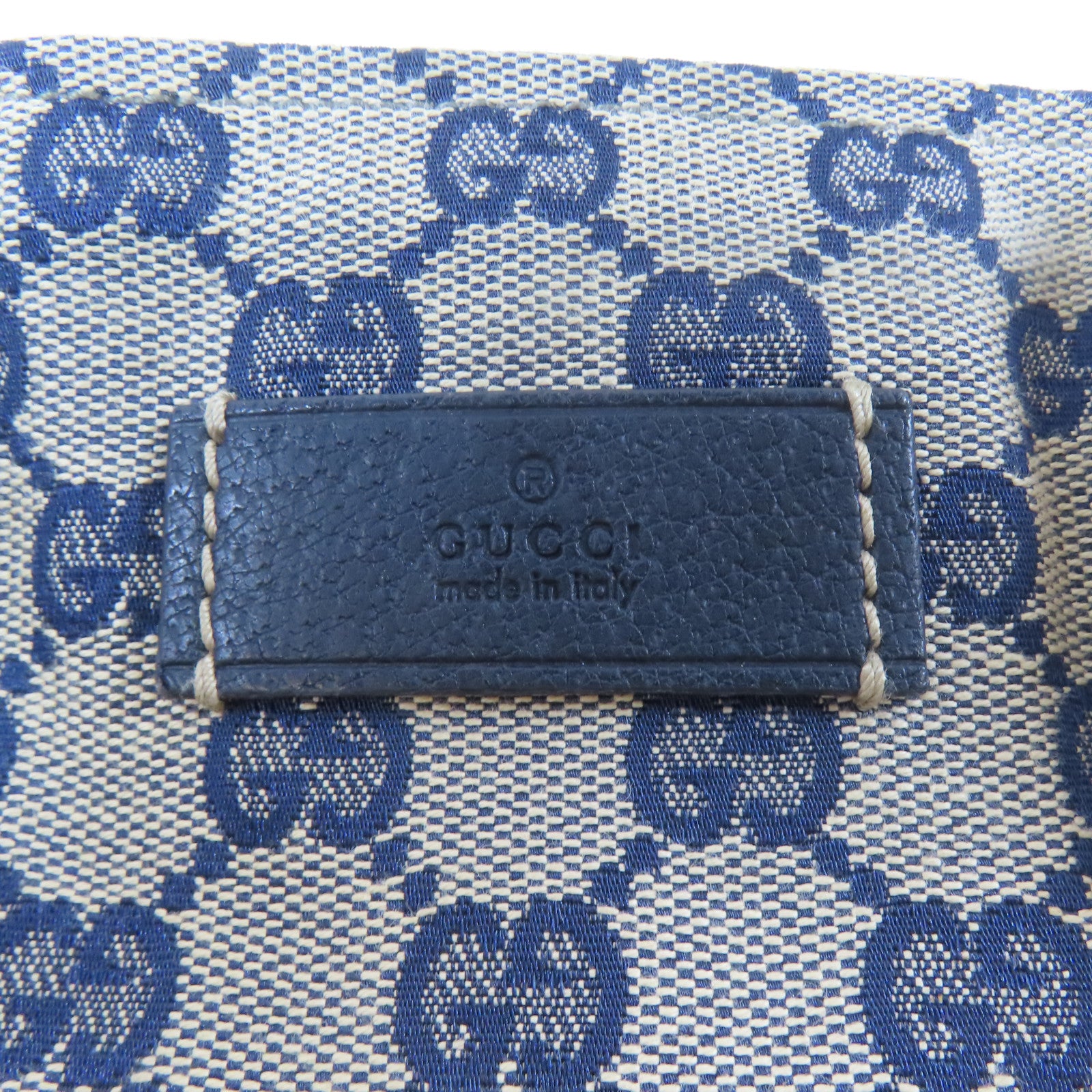 GUCCI 帆布Tote Bag銀扣手挽袋啡色/藍色