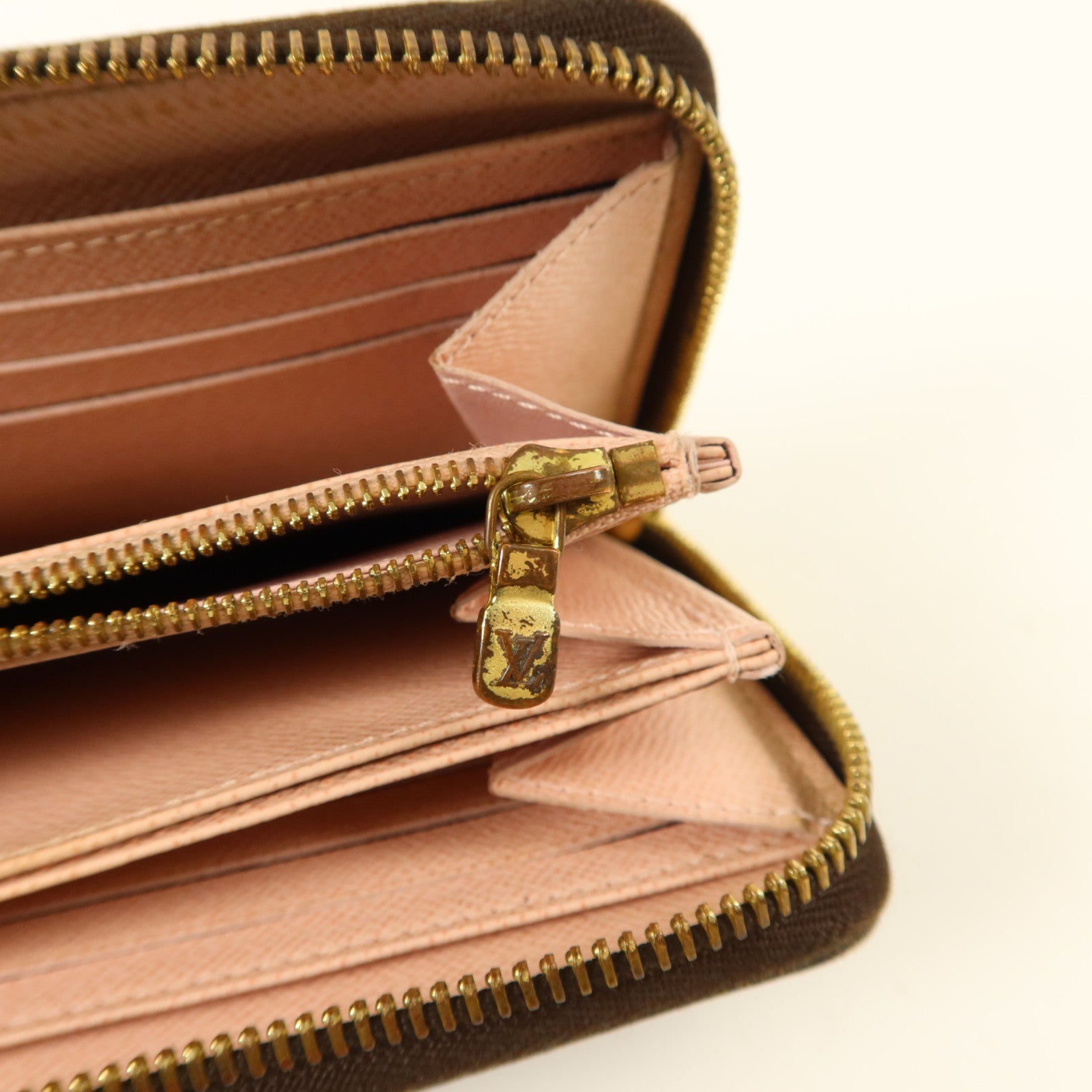 LOUIS VUITTON Damier Zipper Long Wallet金扣長錢包