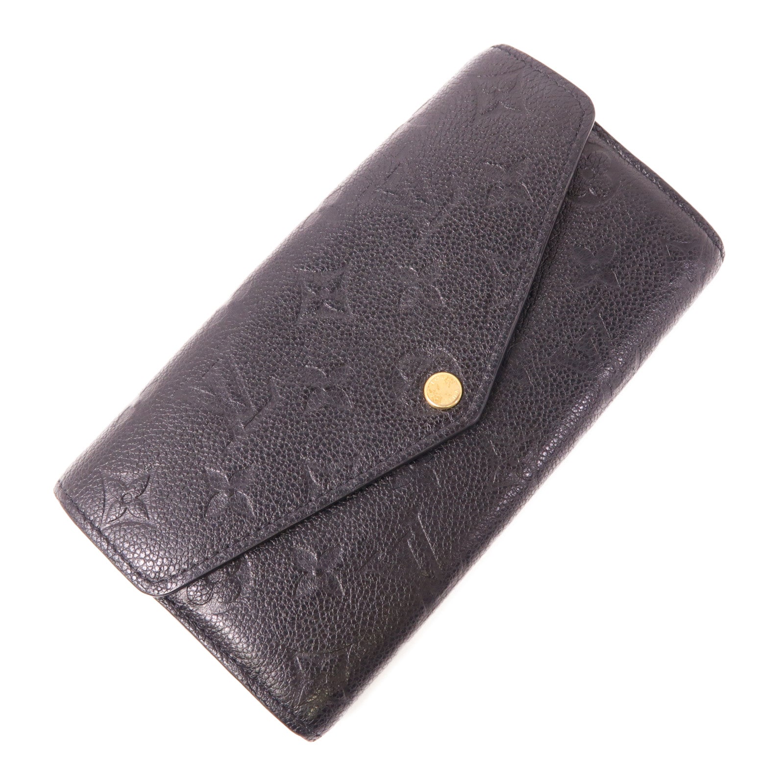 LOUIS VUITTON Monogram Empreinte Sarah Wallet金扣長錢包