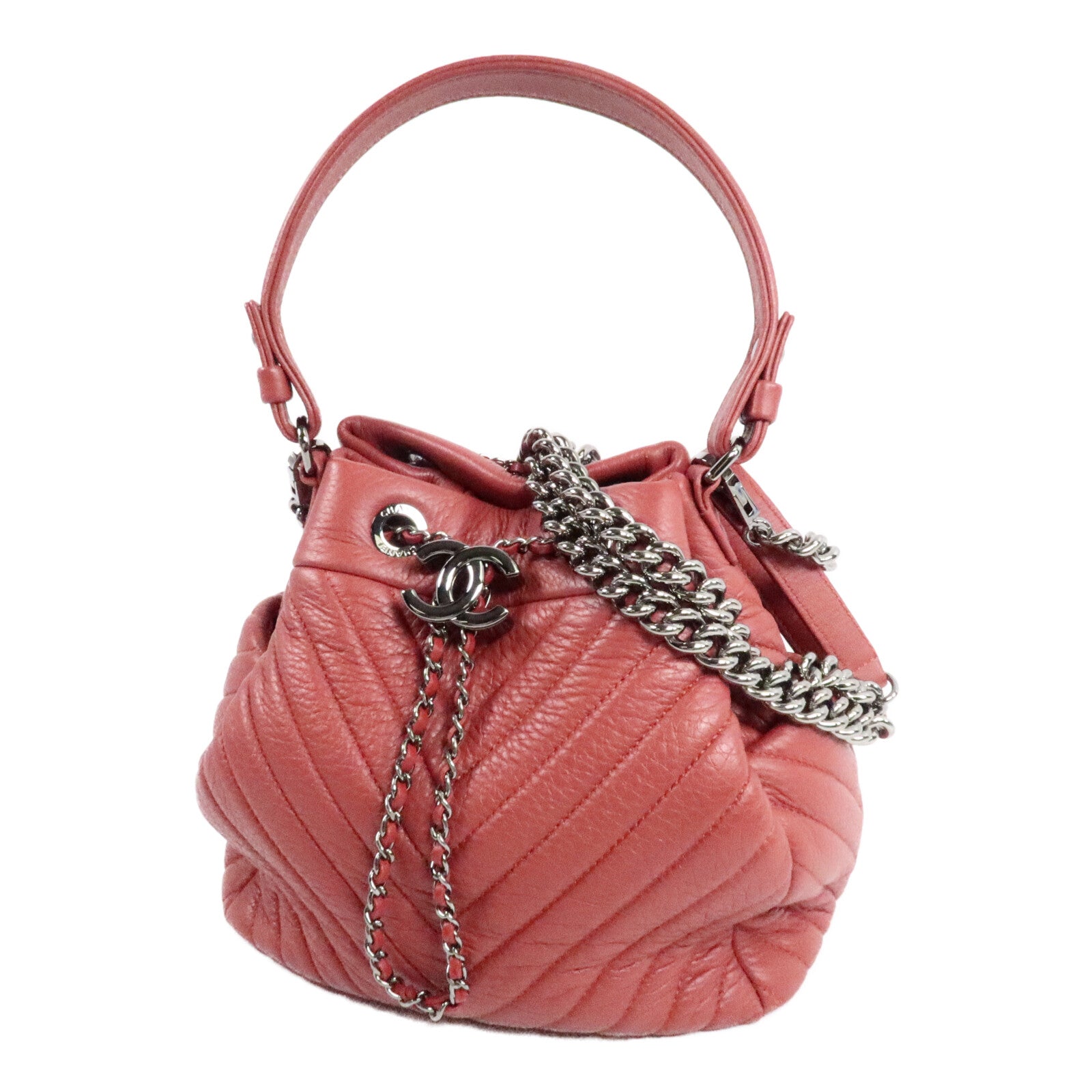 CHANEL 鹿皮皮革Bucket Bag手挽肩背兩用袋