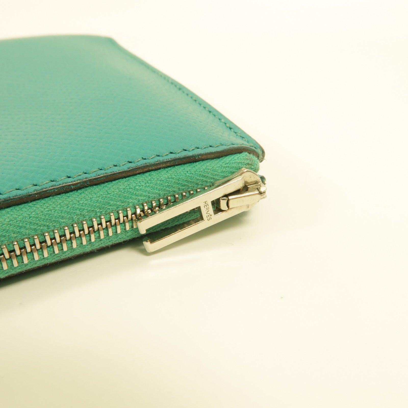 HERMES Epsom皮革Remix Duo Chimeres Wallet長錢包Bleu Paon
