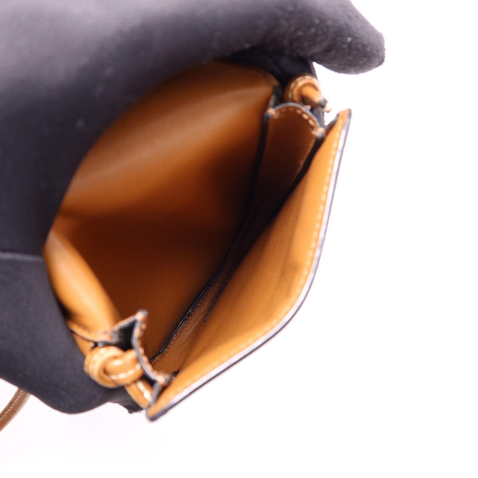 CELINE 塗層帆布Triomphe Phone Bag銀扣肩背手機袋