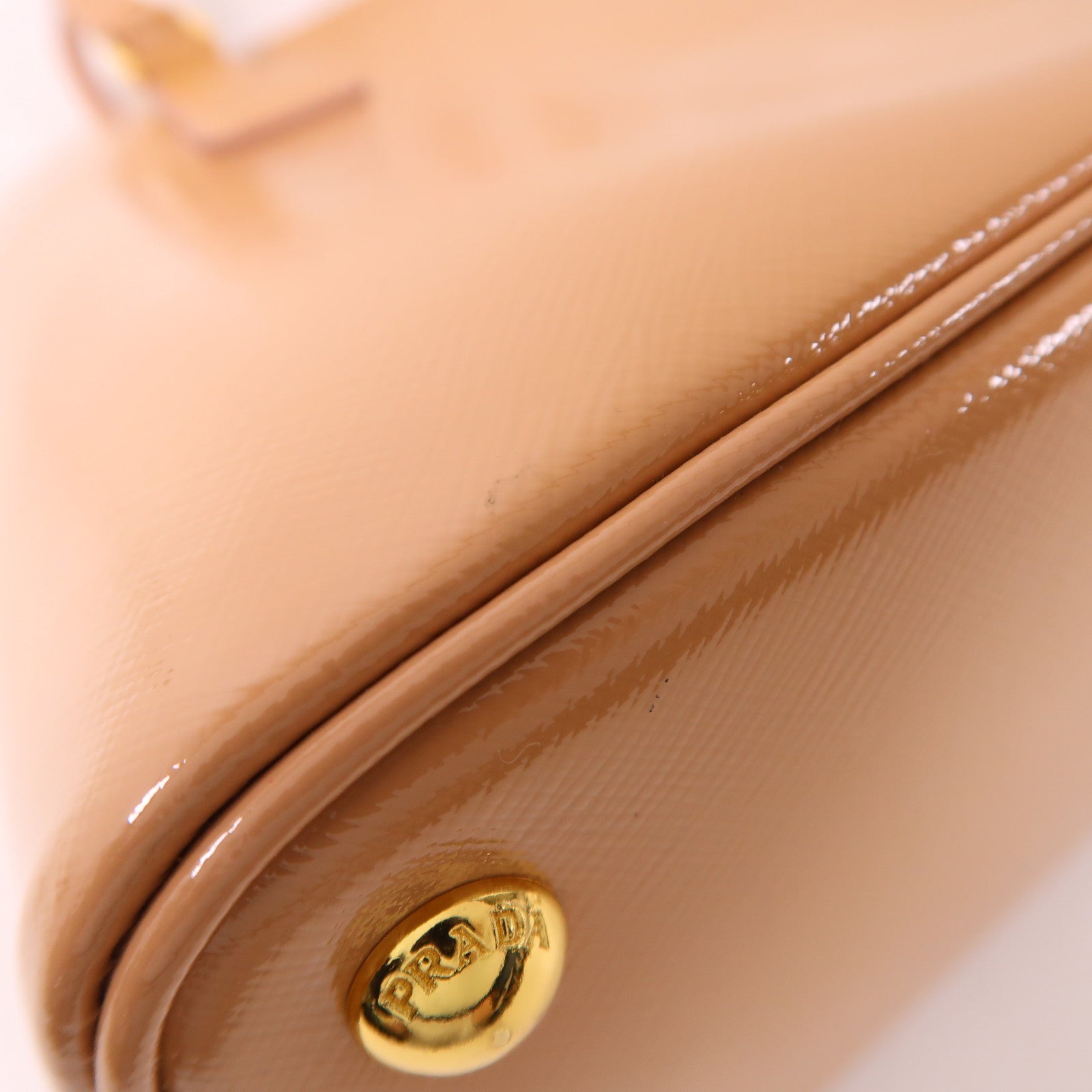 PRADA 漆皮皮革2 Way Shoulder Bag金扣手挽肩背兩用袋