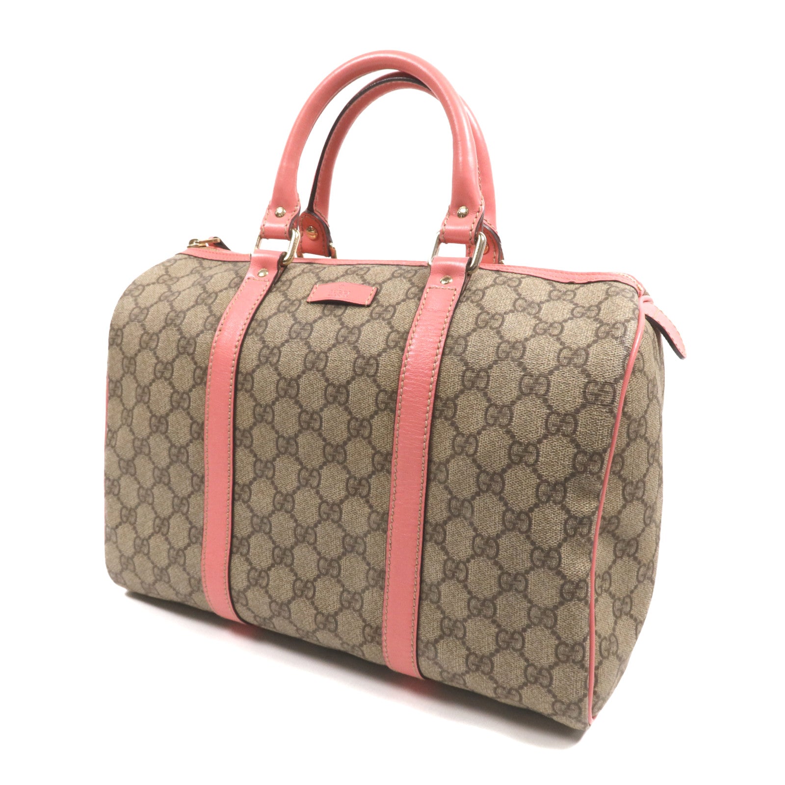 GUCCI 塗層帆布Boston Bag金扣手挽袋