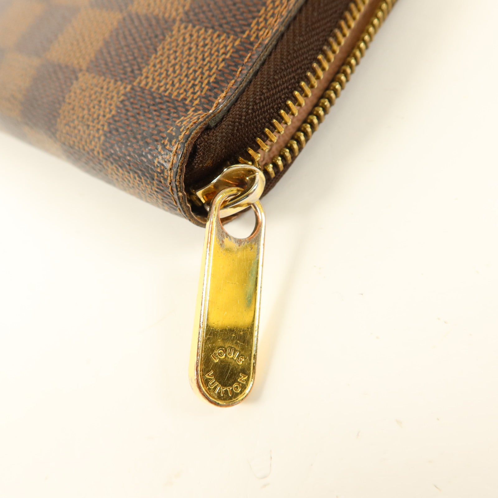 LOUIS VUITTON Damier Zipper Long Wallet金扣長錢包