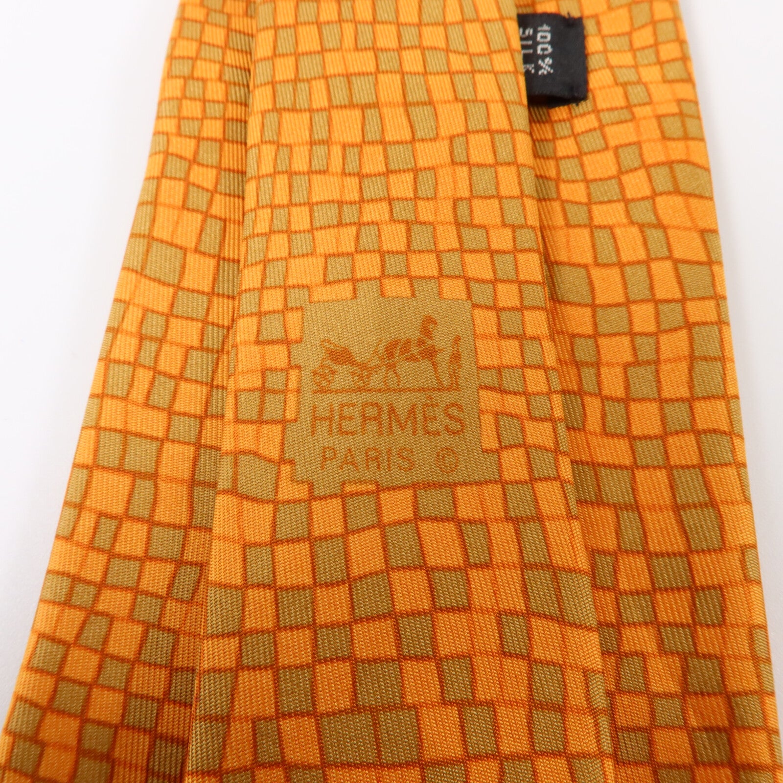 HERMES 絲質Geometric Squares Necktie領帶