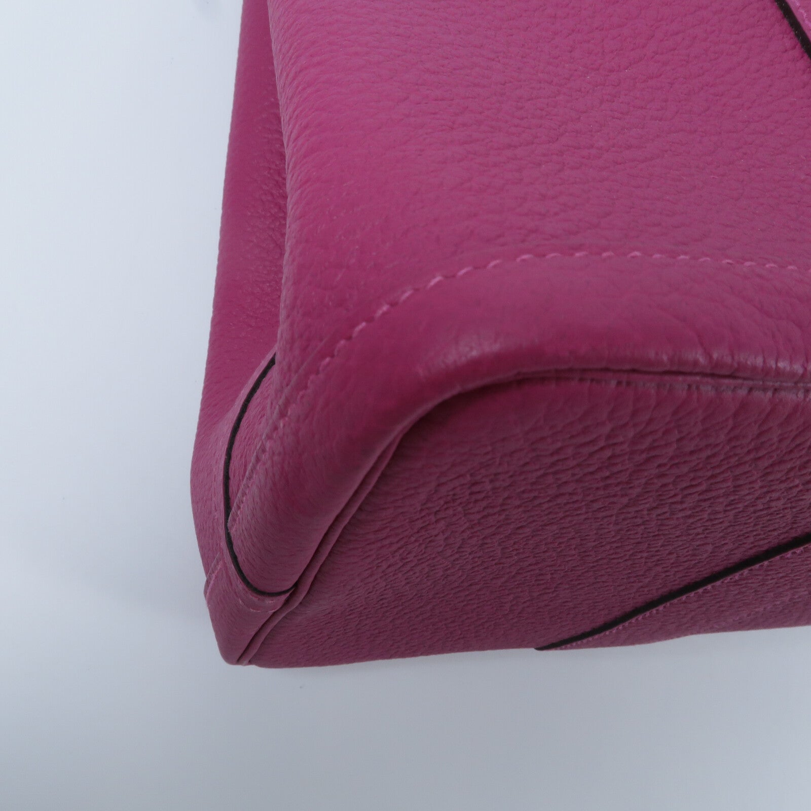 HERMES Country皮革Garden Party PM手挽袋Rose Pourpre