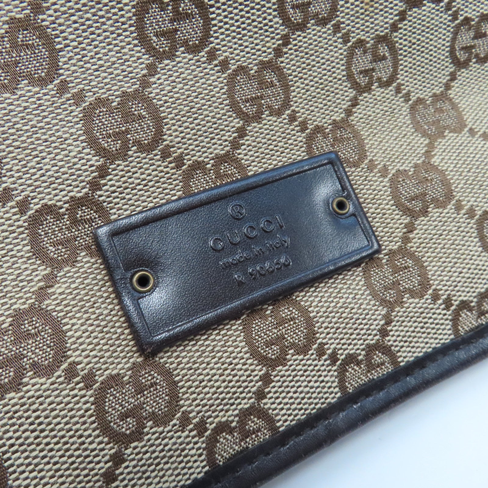 GUCCI 帆布Shoulder Bag金扣肩背袋啡色