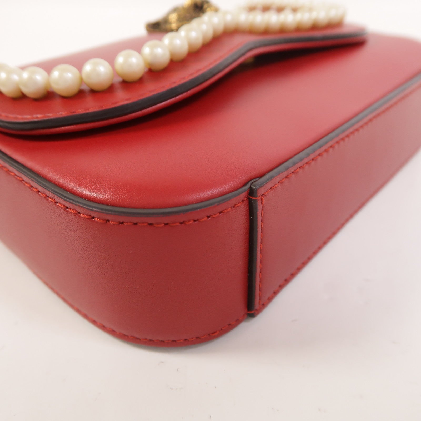 GUCCI 牛皮皮革Pearl Tiger Broadway手挽袋