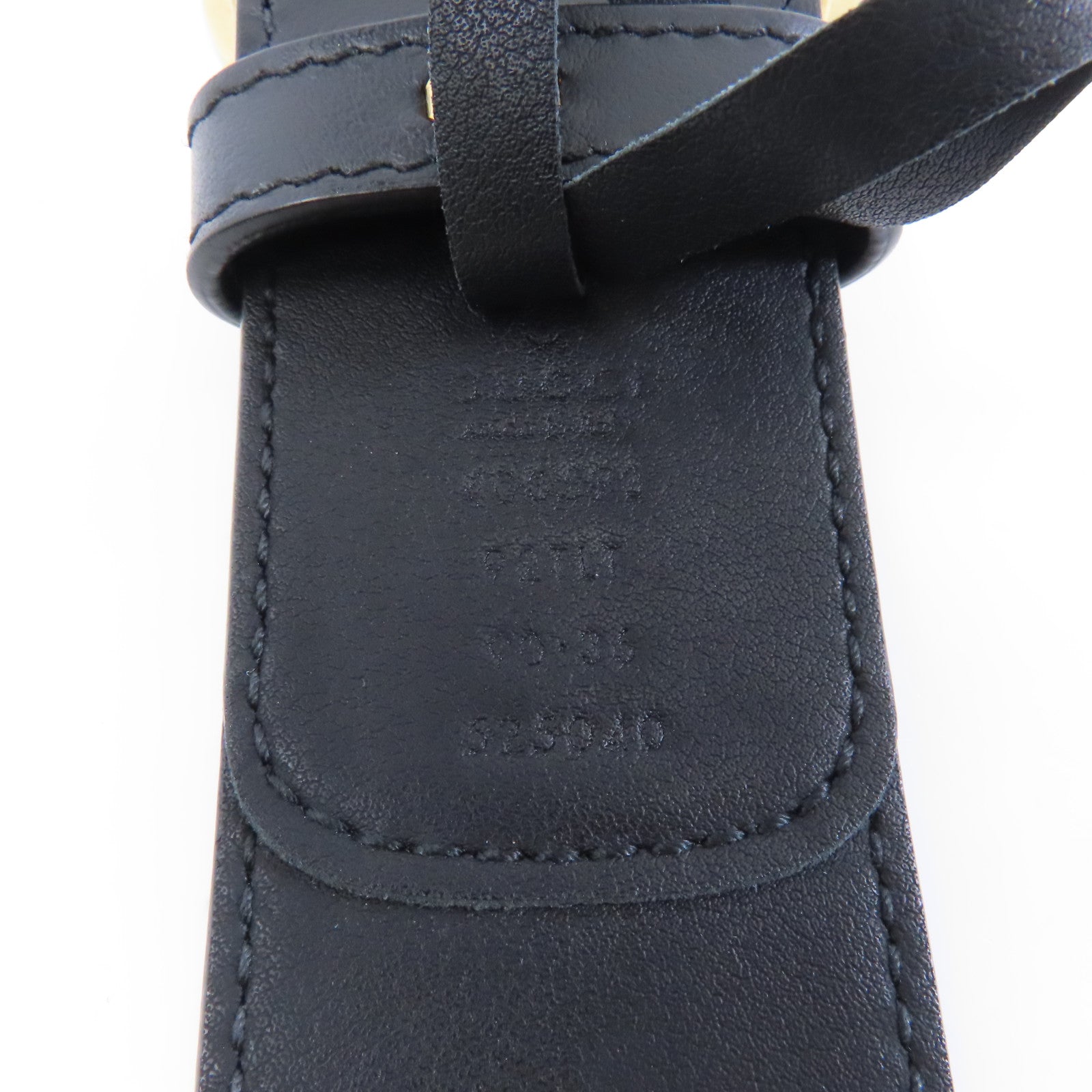 GUCCI PVC Belt 90cm金扣皮帶棕色