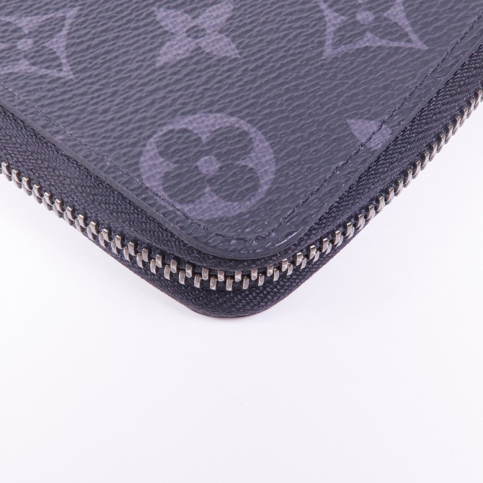 LOUIS VUITTON Monogram Eclipse Zippy Wallet Vertical銀扣長錢包