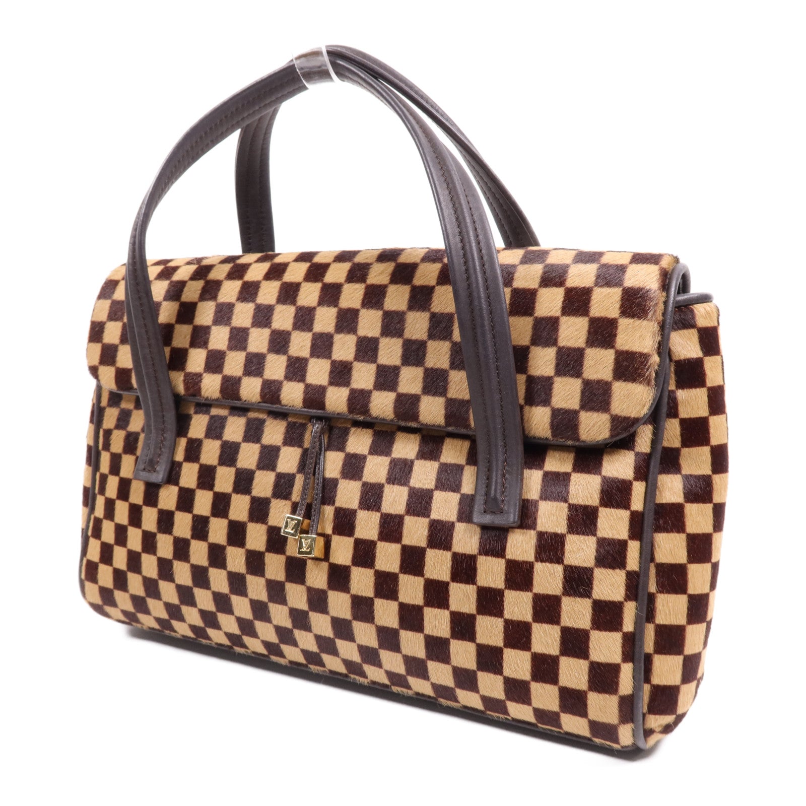 LOUIS VUITTON Damier Sauvage Lionne金扣手挽袋