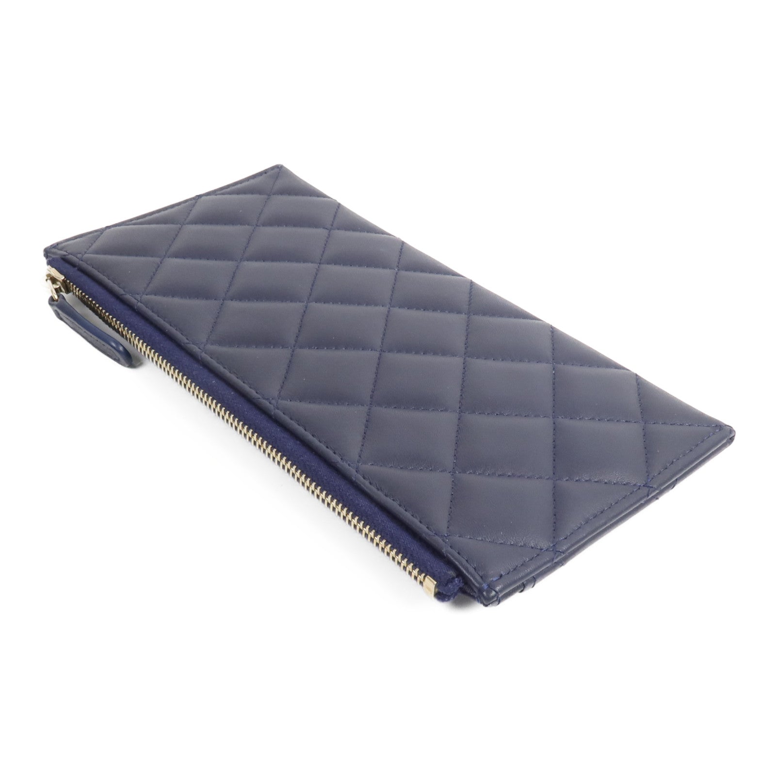 CHANEL 羊皮皮革Boy Zipper Long Wallet長錢包