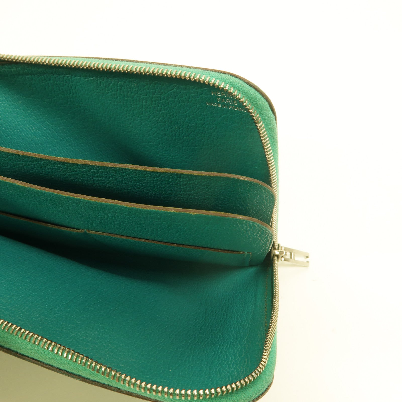 HERMES Epsom皮革Remix Duo Chimeres Wallet長錢包Bleu Paon