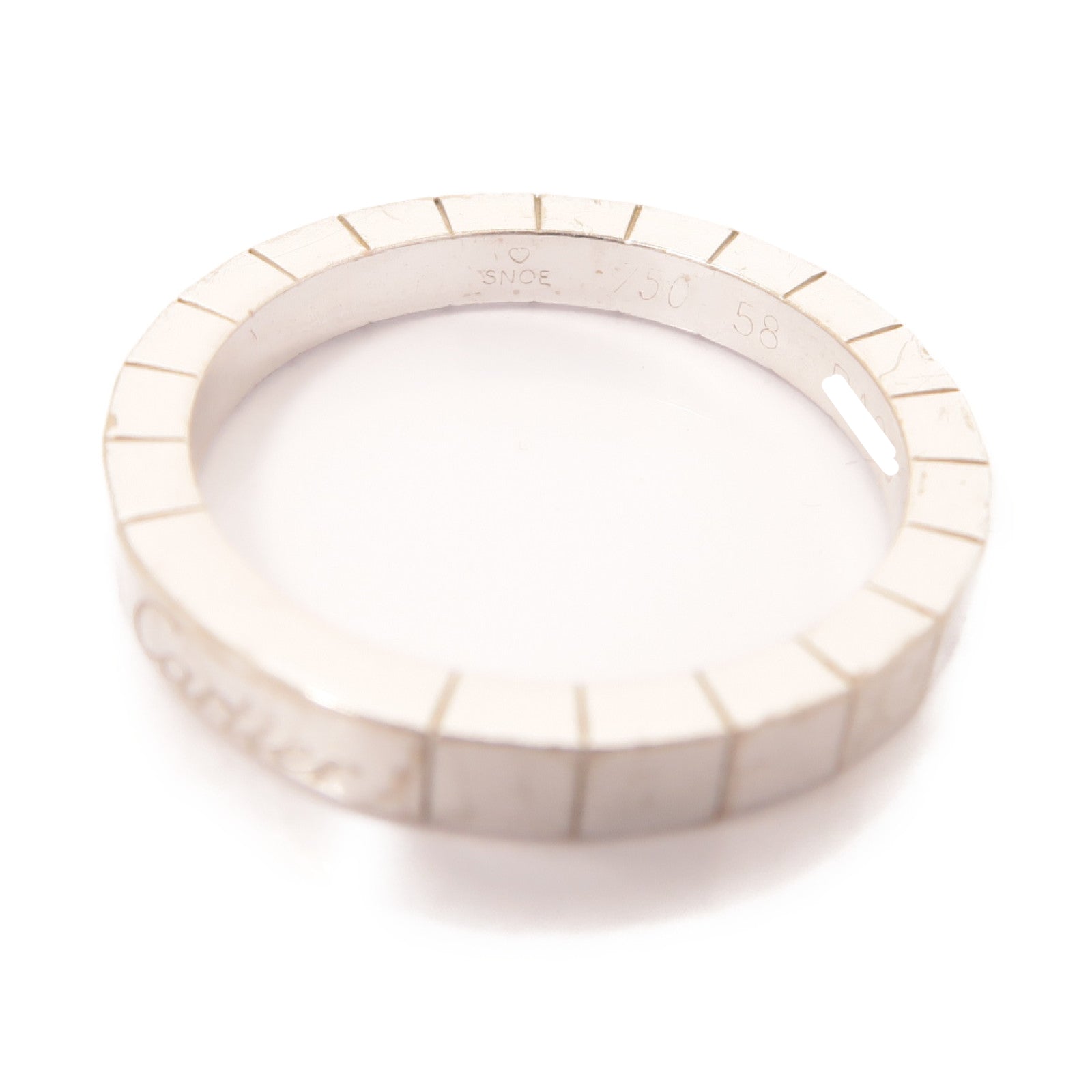 CARTIER 18K白金Laniere Ring戒指Cartier#58/US#8.5