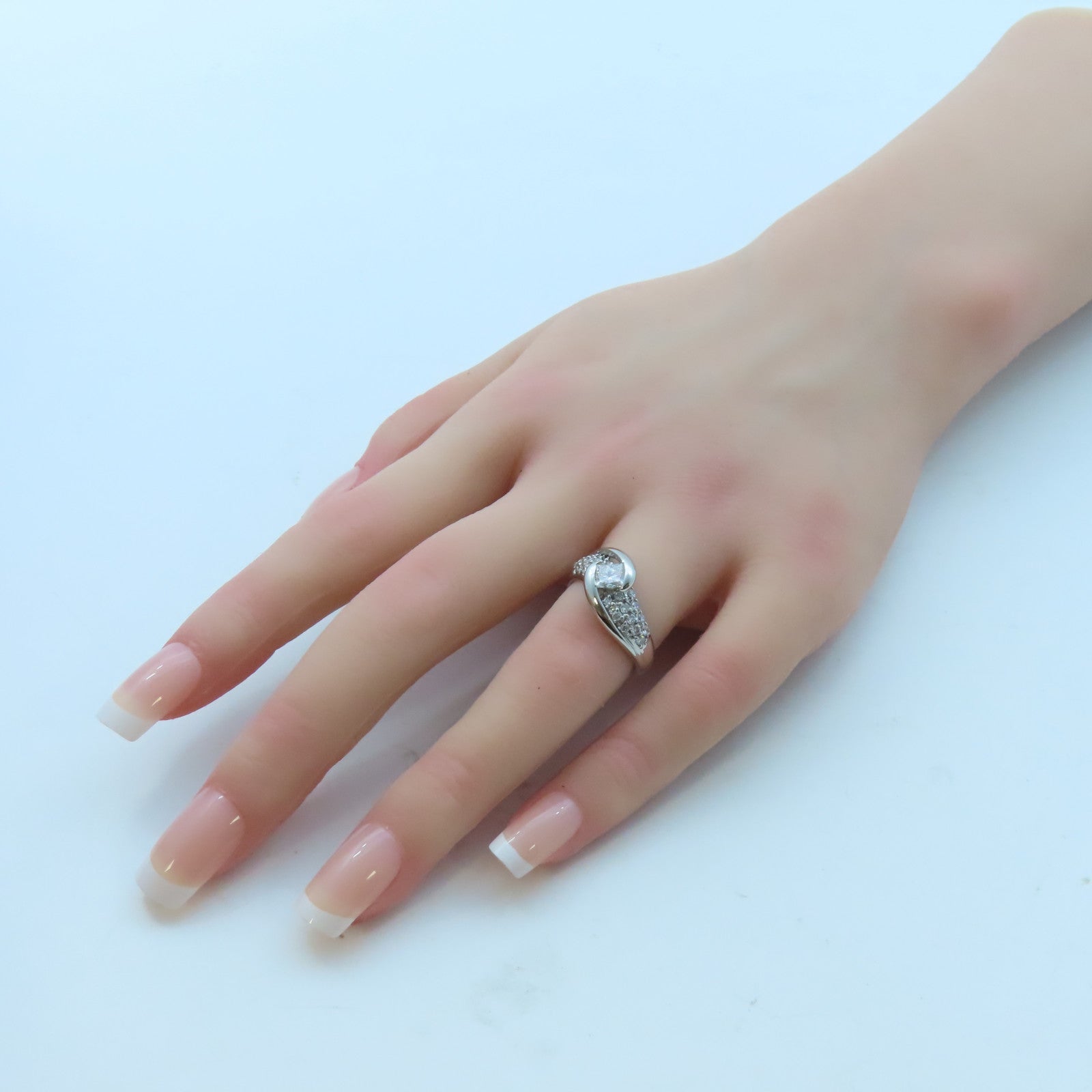 JEWELRY PT900白金Diamond Ring 0.53ct/0.60ct鑽石戒指US#6