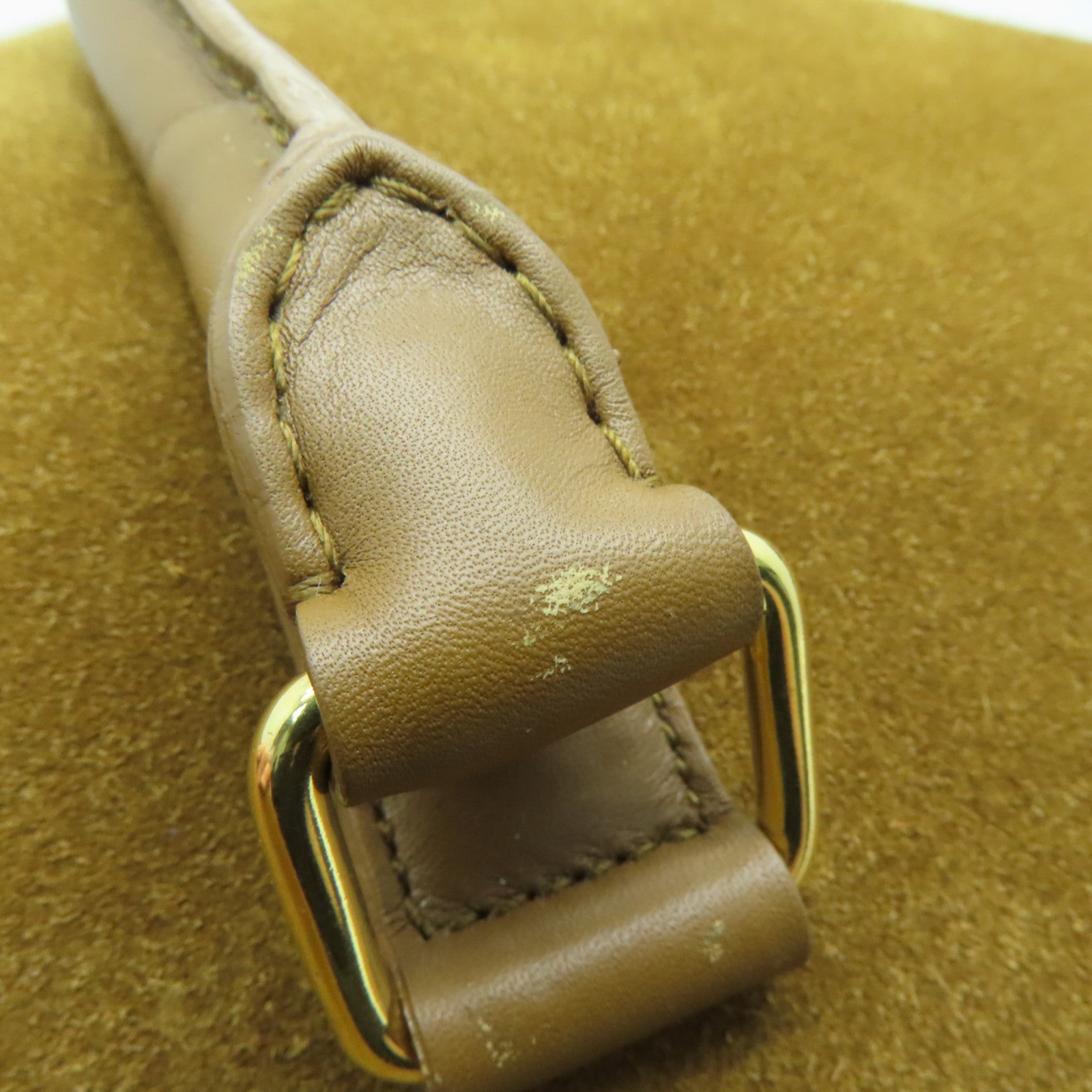 SAINT LAURENT 麂皮皮革2way Shoulder金扣手挽肩背两用袋啡色