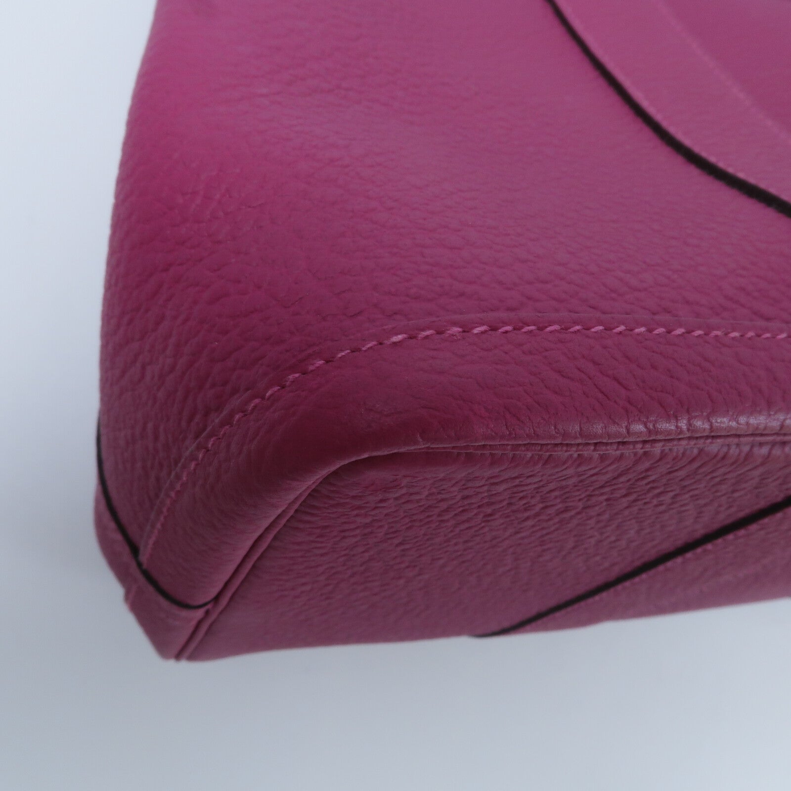 HERMES Country皮革Garden Party PM手挽袋Rose Pourpre