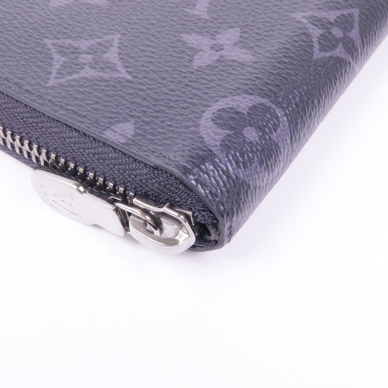 LOUIS VUITTON Monogram Eclipse Zippy Wallet Vertical銀扣長錢包