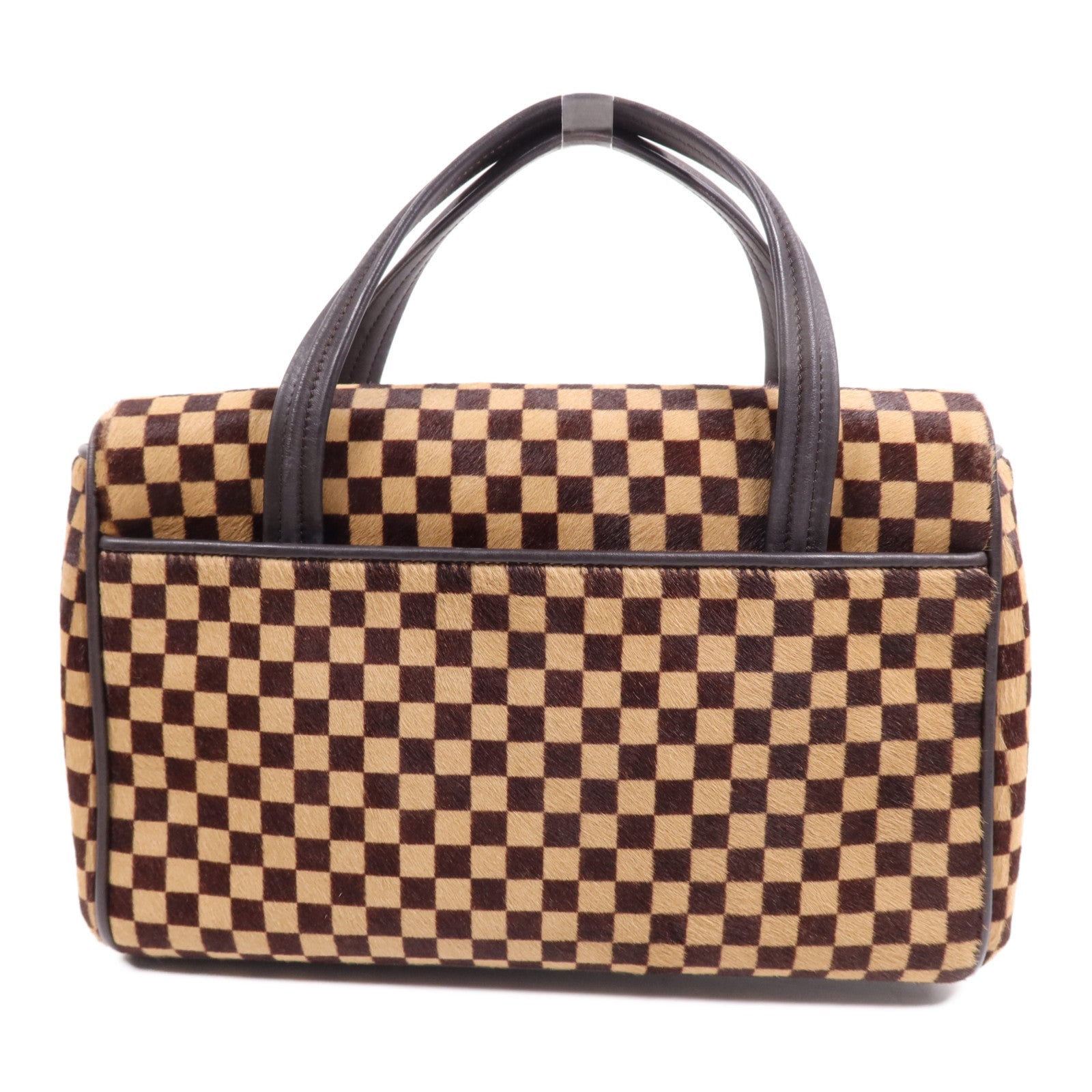 LOUIS VUITTON Damier Sauvage Lionne金扣手挽袋