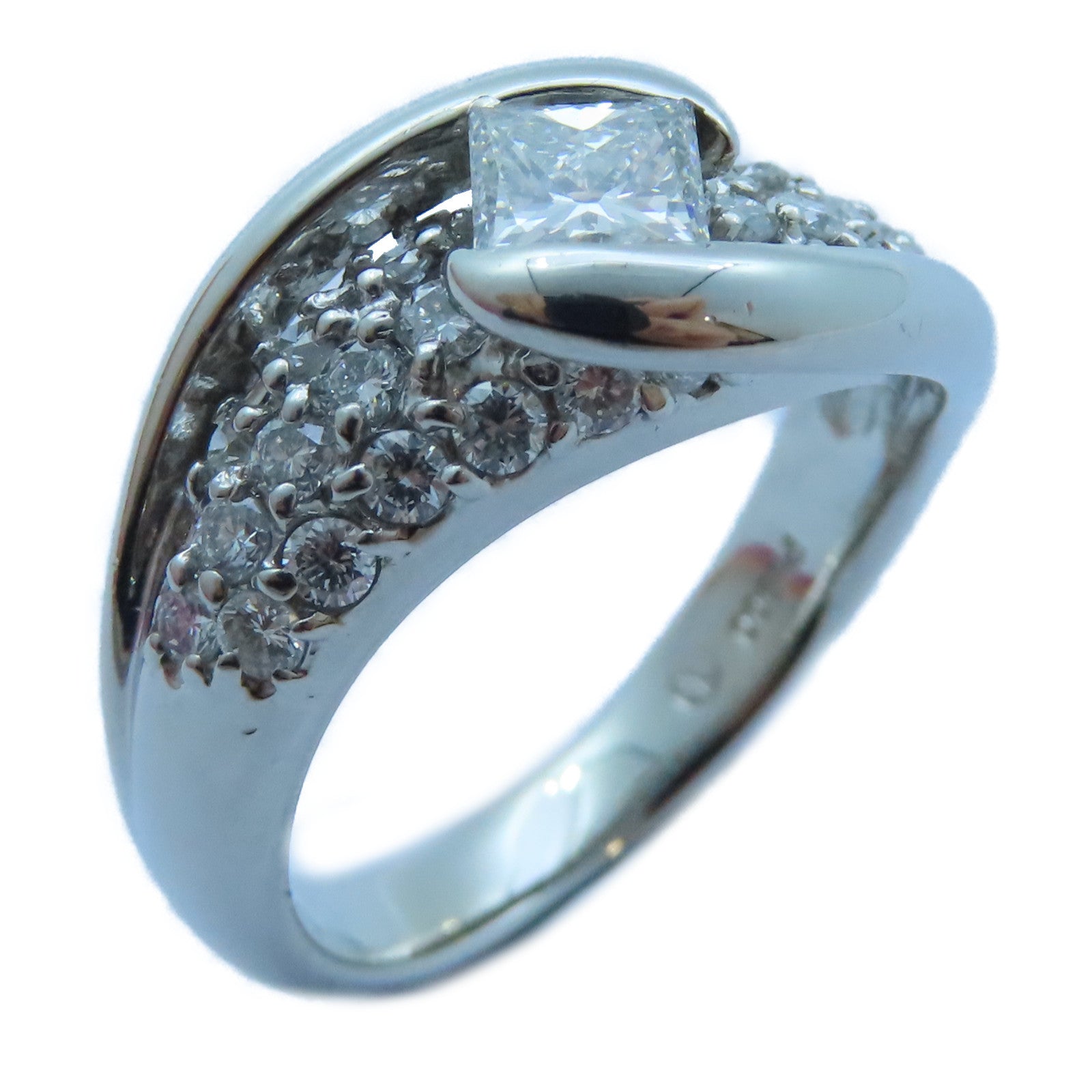 JEWELRY PT900白金Diamond Ring 0.53ct/0.60ct鑽石戒指US#6