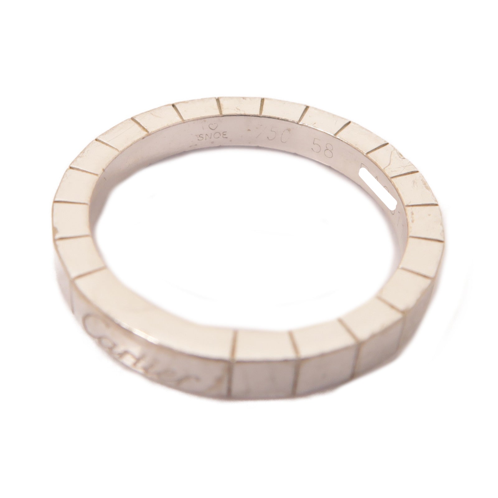 CARTIER 18K白金Laniere Ring戒指Cartier#58/US#8.5