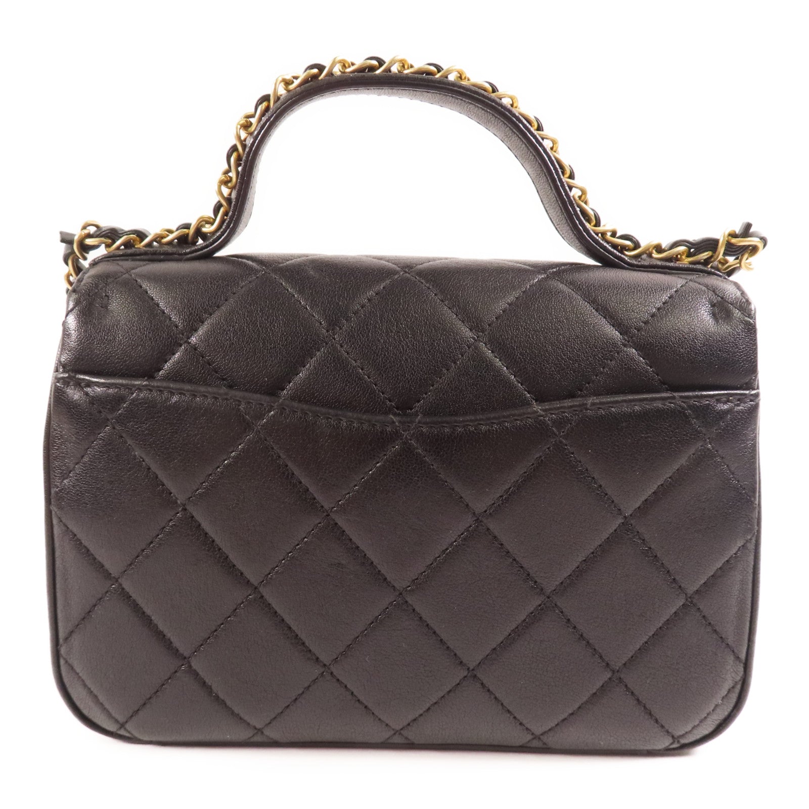 CHANEL 牛皮皮革Shoulder Bag金扣手挽肩背兩用袋