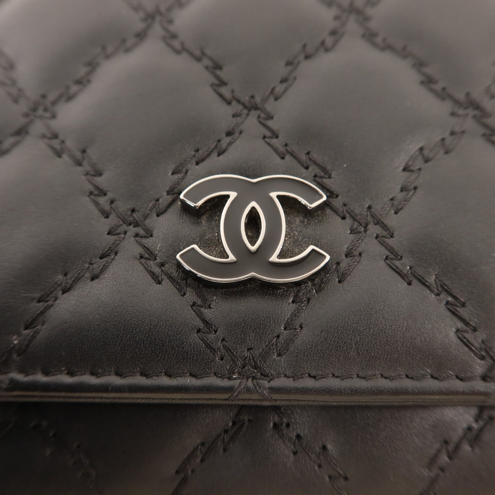 CHANEL 牛皮皮革WOC Wallet On Chain銀扣鏈帶肩背袋