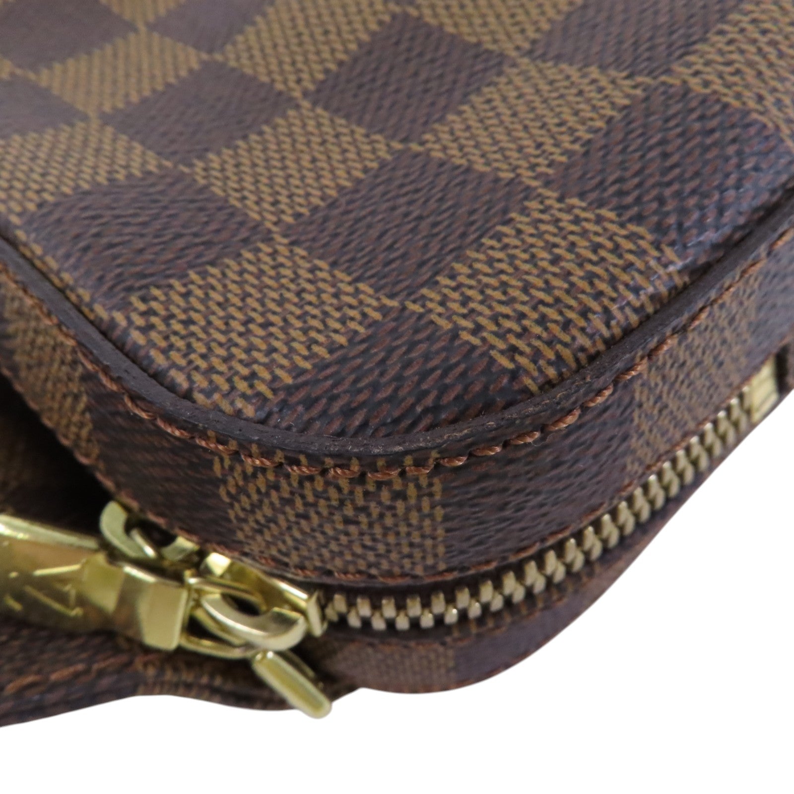 LOUIS VUITTON Damier Ebene Geronimo金扣腰包肩背兩用袋