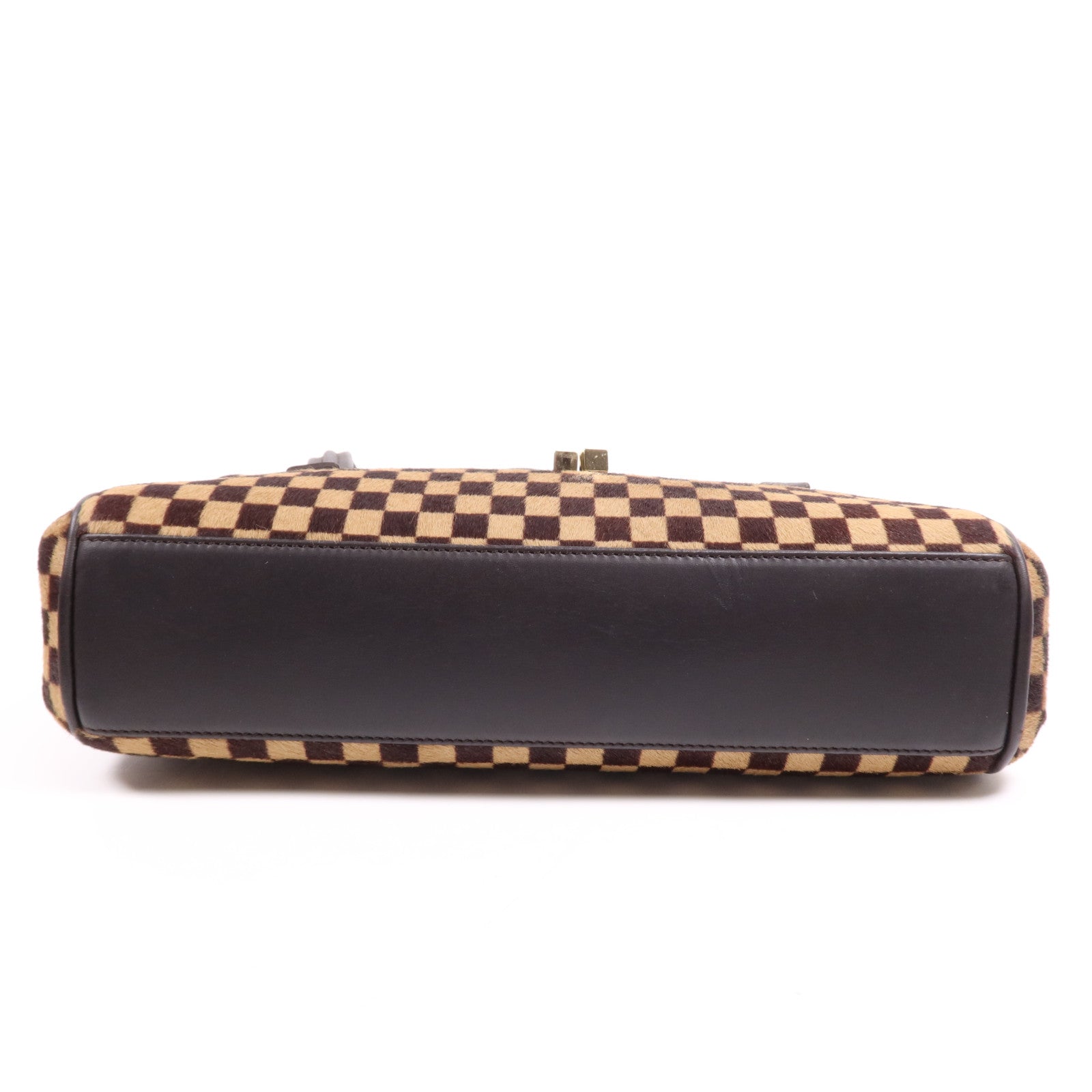 LOUIS VUITTON Damier Sauvage Lionne金扣手挽袋