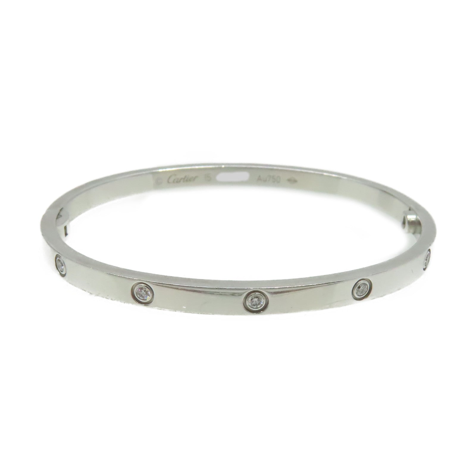 CARTIER **【激減優惠】18K白金/鑽石Love Bracelet 10pcs Diamond Bracelet手鏈#15