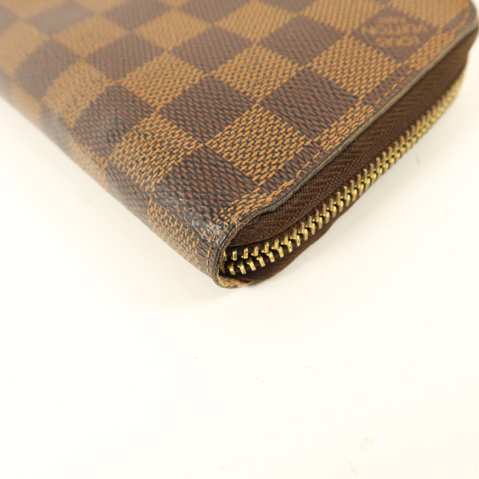 LOUIS VUITTON Damier Zipper Long Wallet金扣長錢包