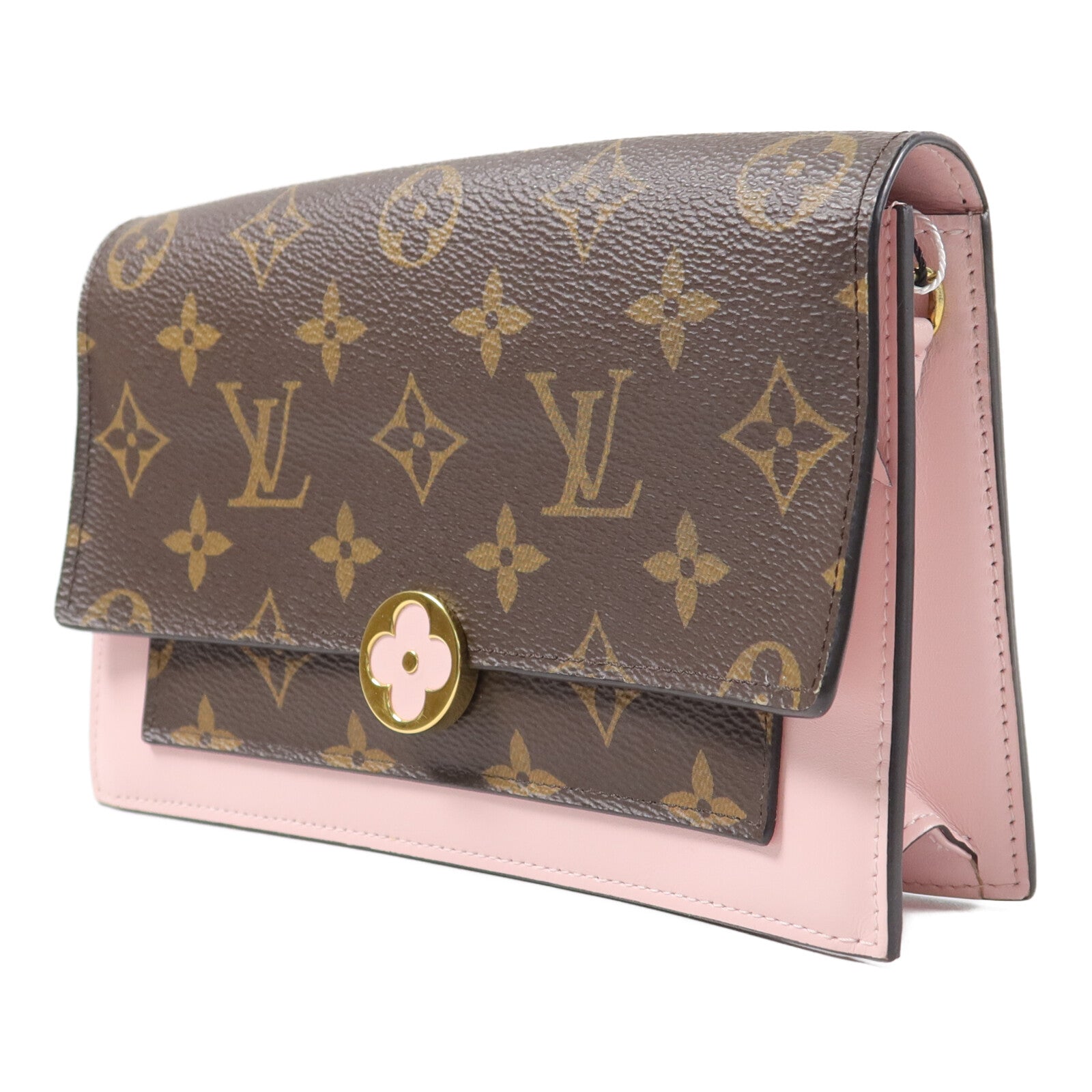 LOUIS VUITTON Monogram Flore Chain Wallet鏈帶肩背袋