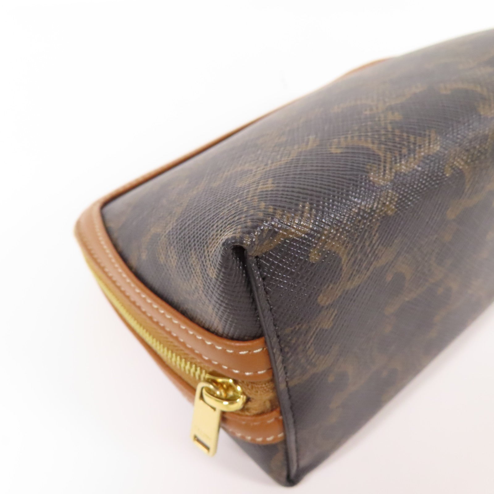 CELINE 塗層帆布Triomphe金扣鏈帶肩背袋
