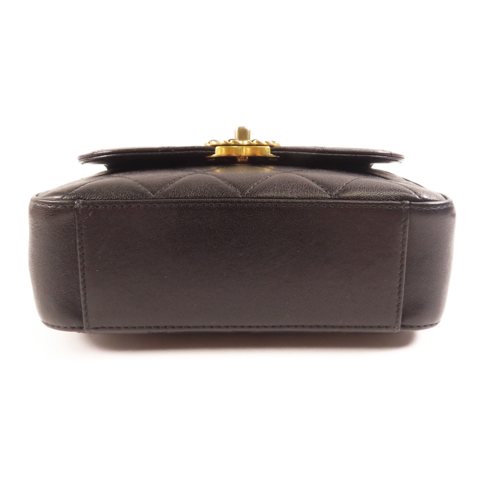 CHANEL 牛皮皮革Shoulder Bag金扣手挽肩背兩用袋