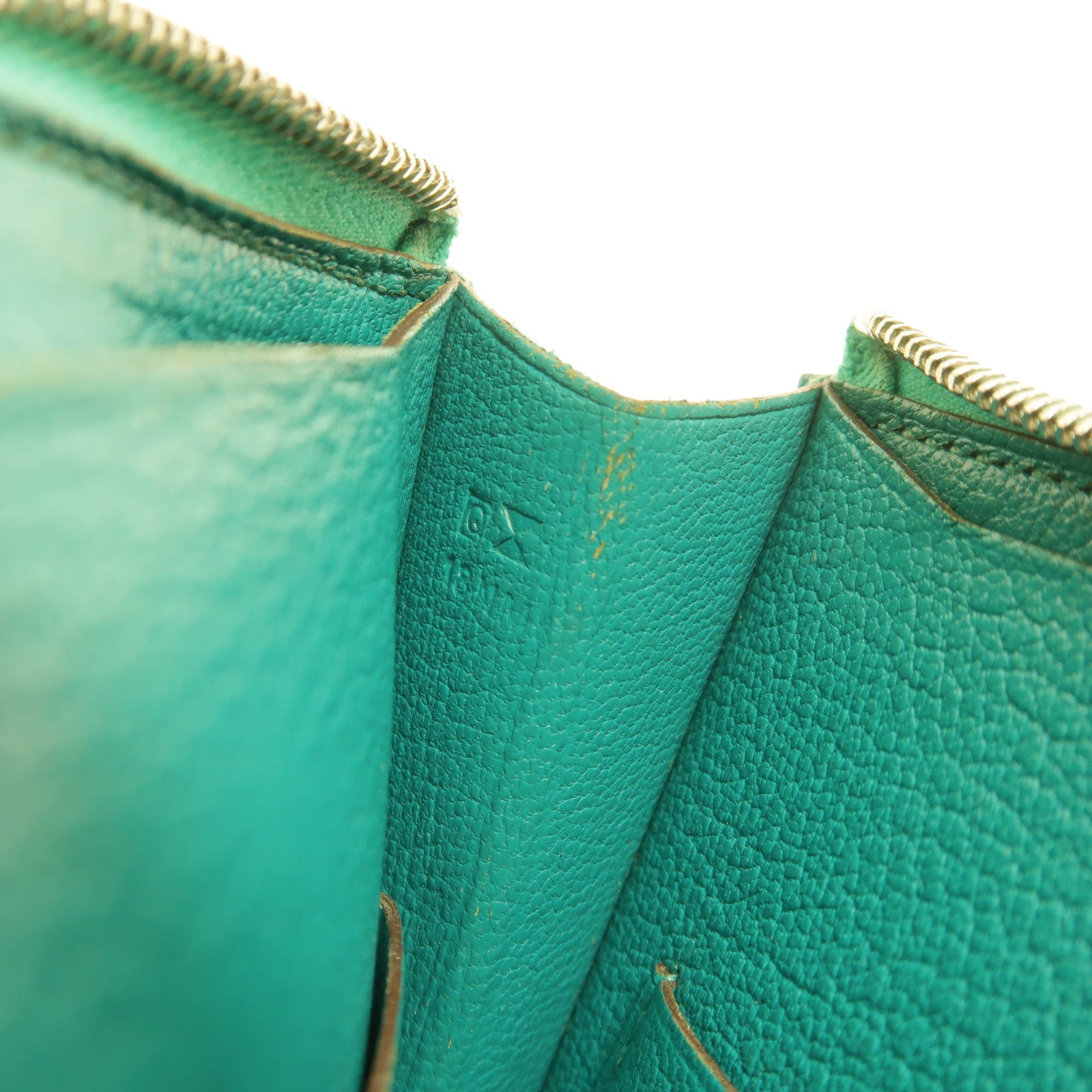 HERMES Epsom皮革Remix Duo Chimeres Wallet長錢包Bleu Paon