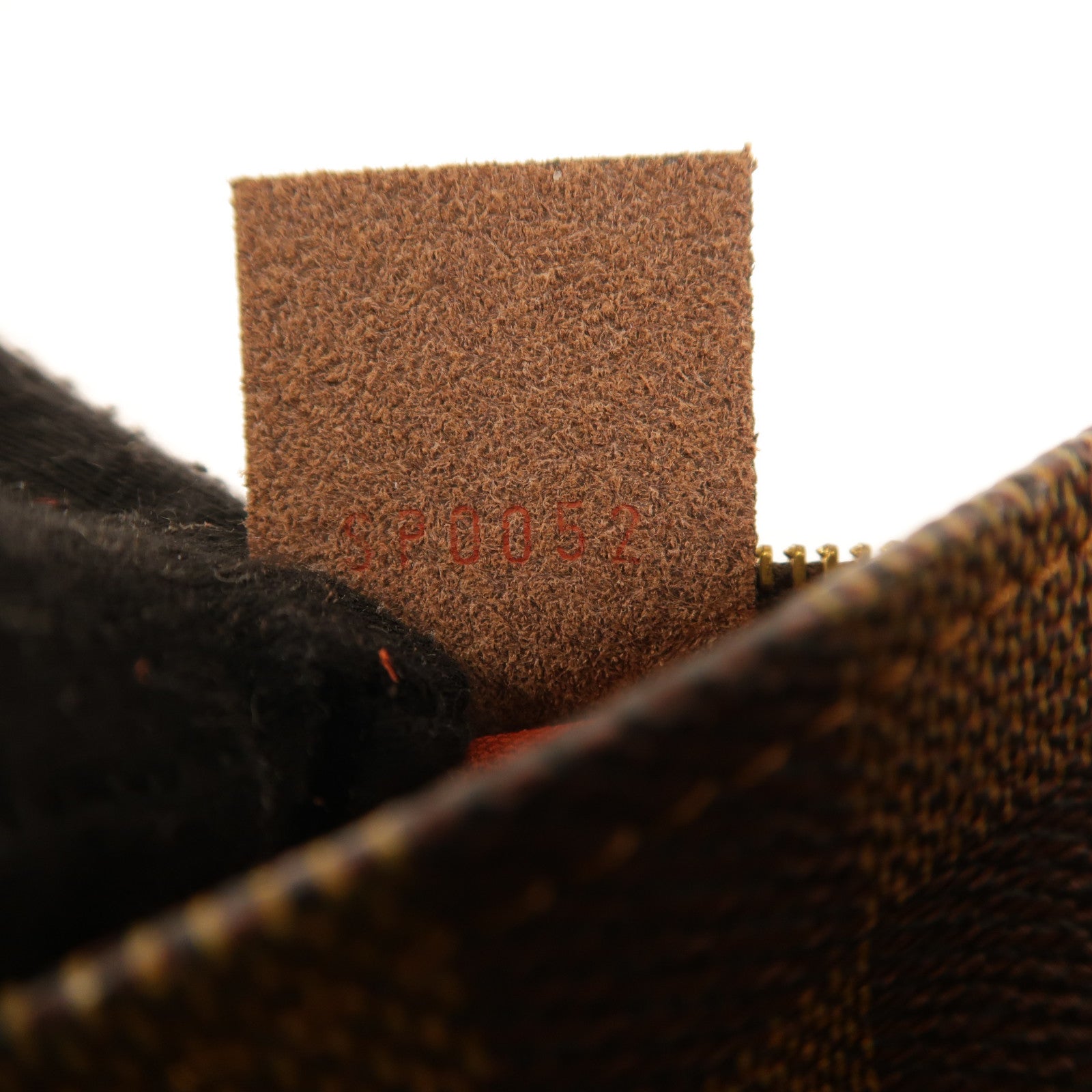 LOUIS VUITTON LV Pochette Accessory Pouch with handle N51982 Damier Ebene  Brown