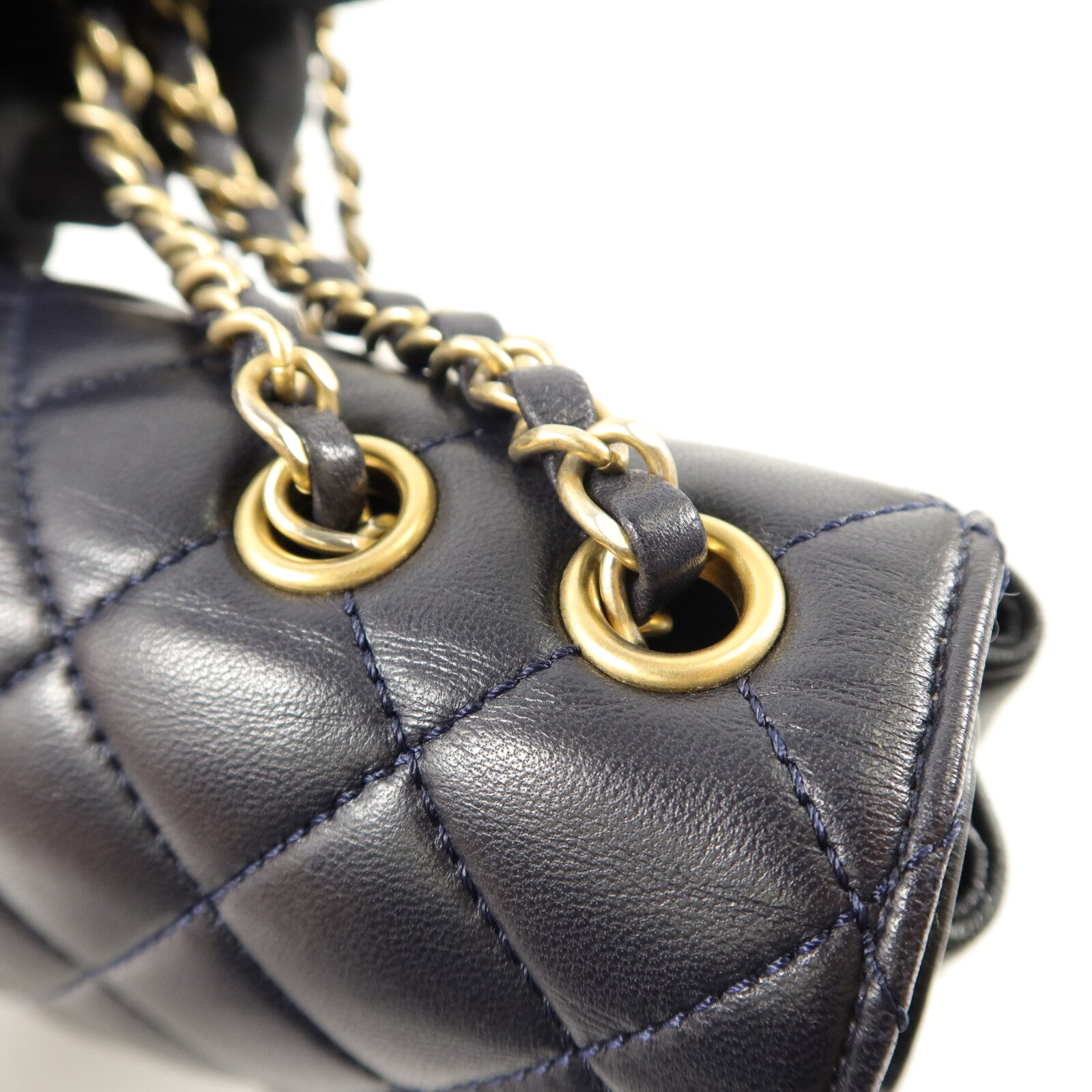 CHANEL 羊皮皮革CC Logo Flap鏈帶肩背袋