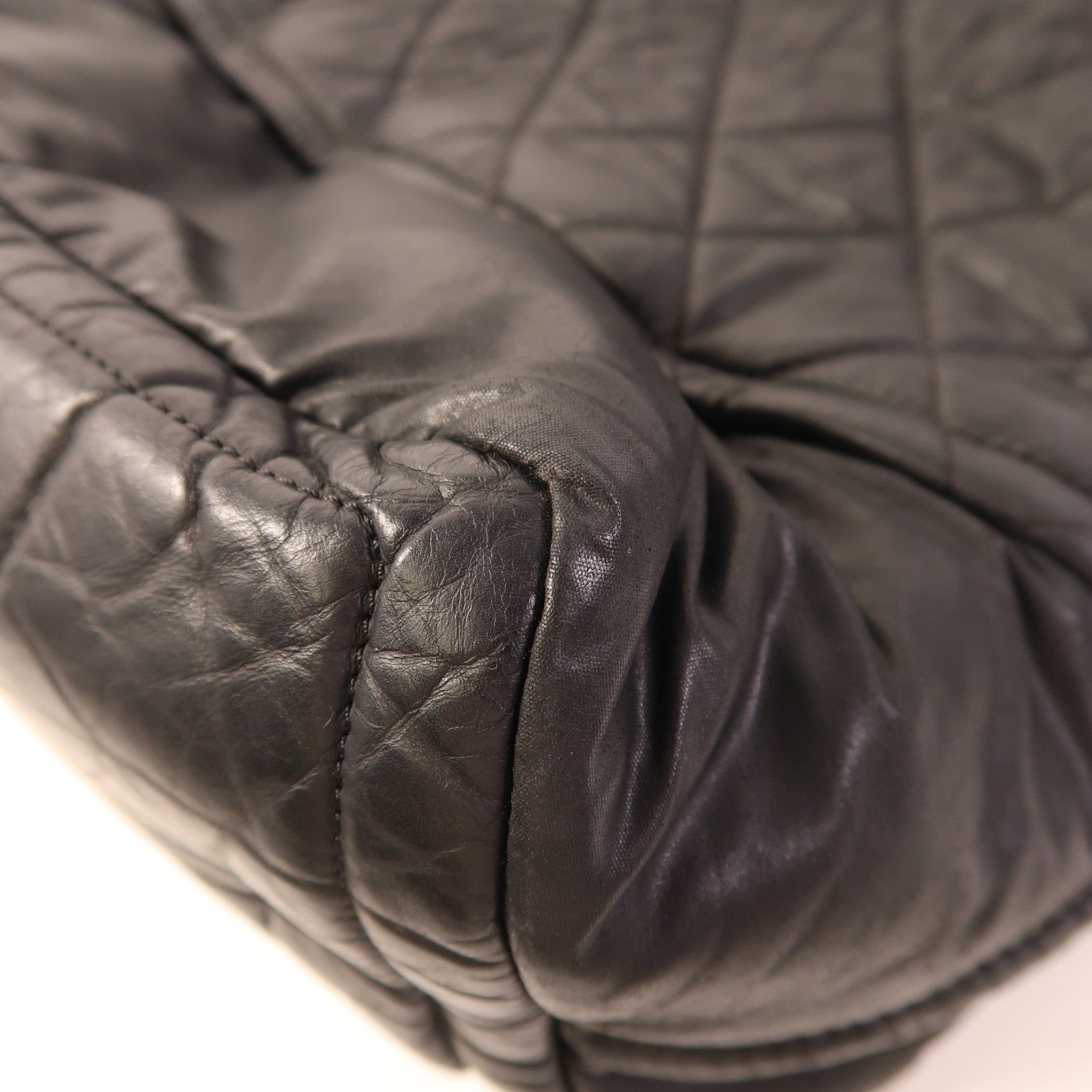 CHANEL 尼龍2 Way Bag銀扣手挽肩背兩用袋