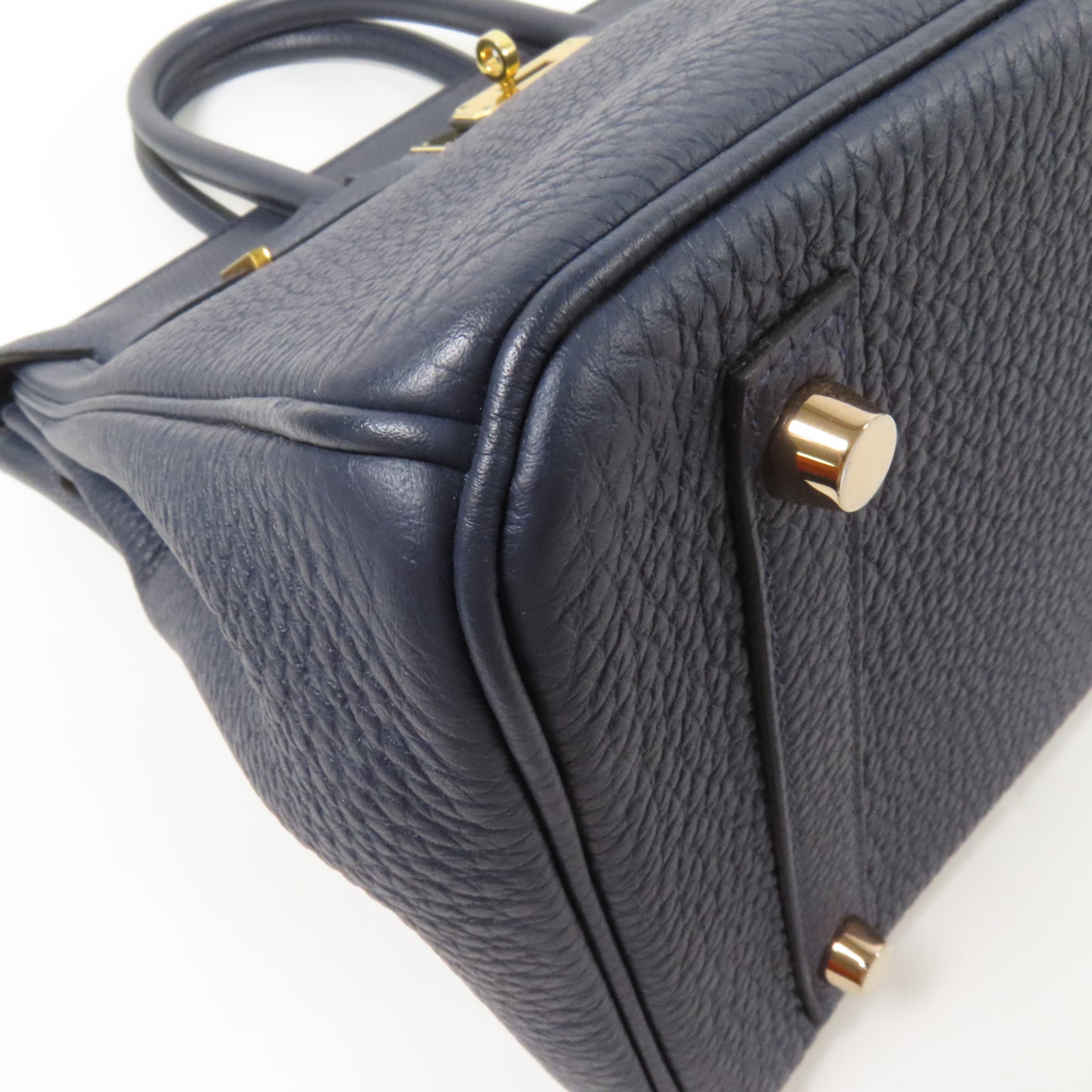 HERMES Togo皮革Birkin 30金扣手挽袋Bleu Nuit