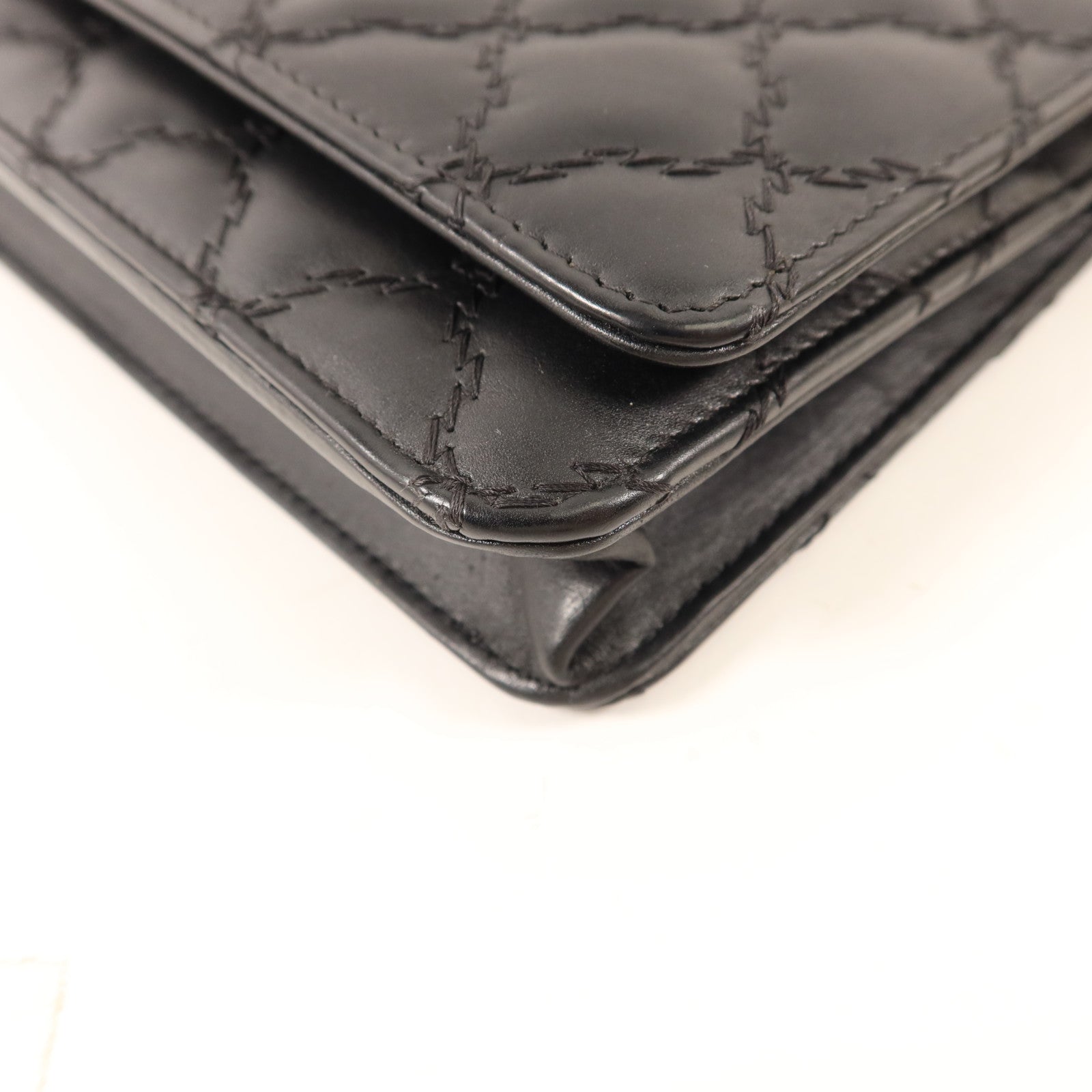 CHANEL 牛皮皮革WOC Wallet On Chain銀扣鏈帶肩背袋