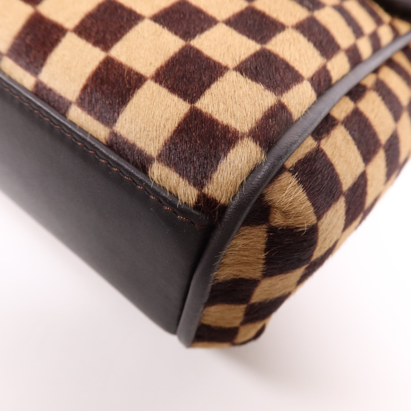 LOUIS VUITTON Damier Sauvage Lionne金扣手挽袋