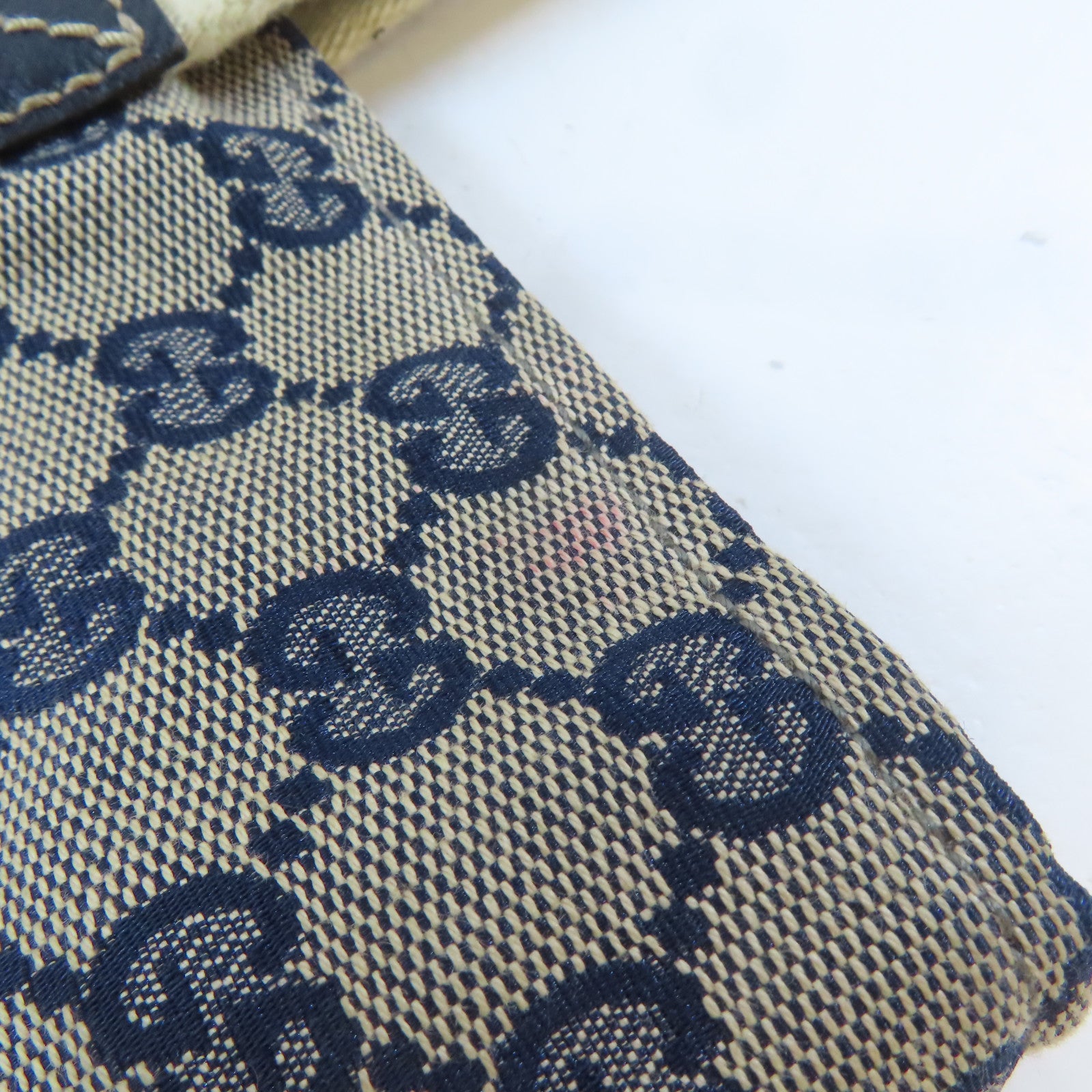GUCCI 帆布Tote Bag銀扣手挽袋啡色/藍色