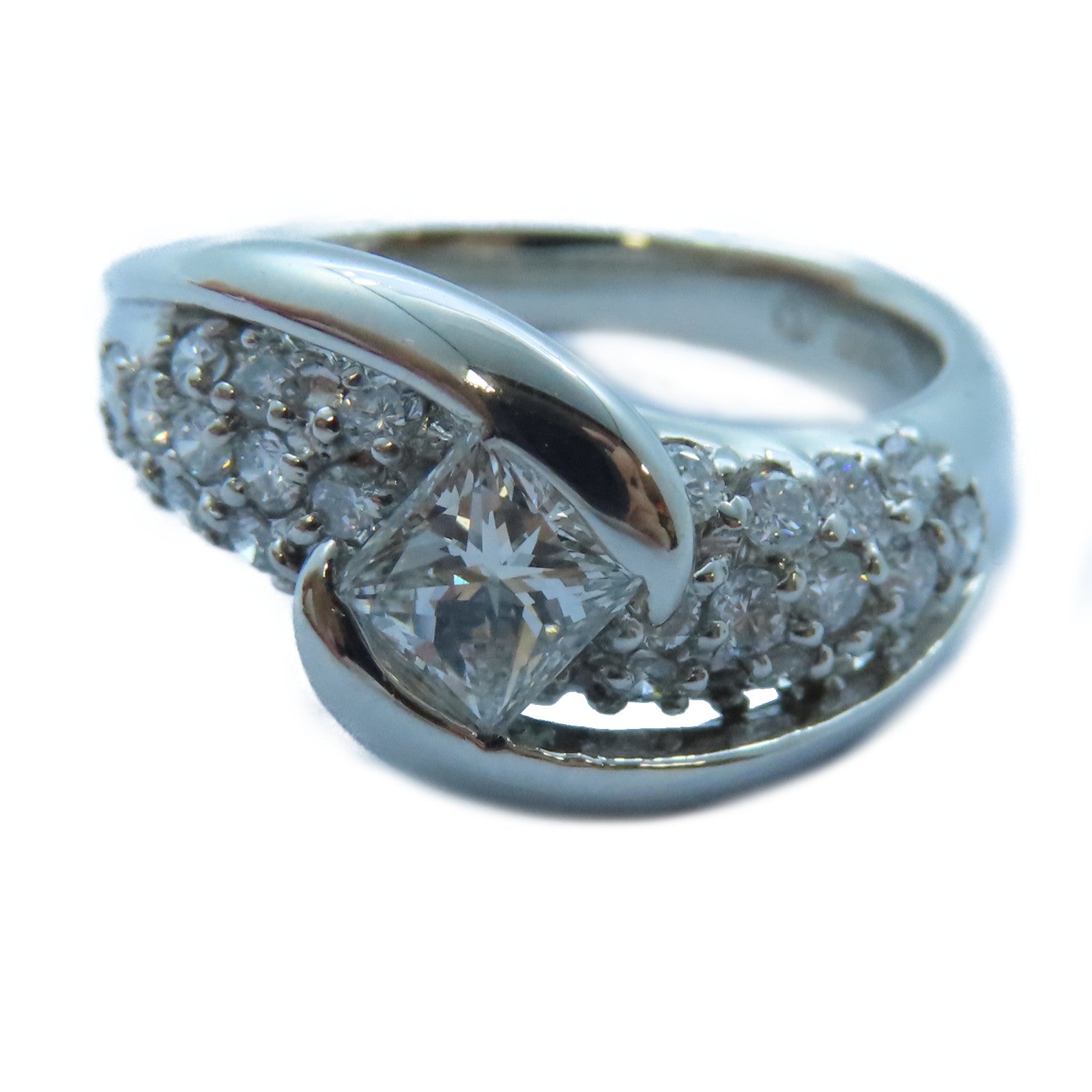 JEWELRY PT900白金Diamond Ring 0.53ct/0.60ct鑽石戒指US#6