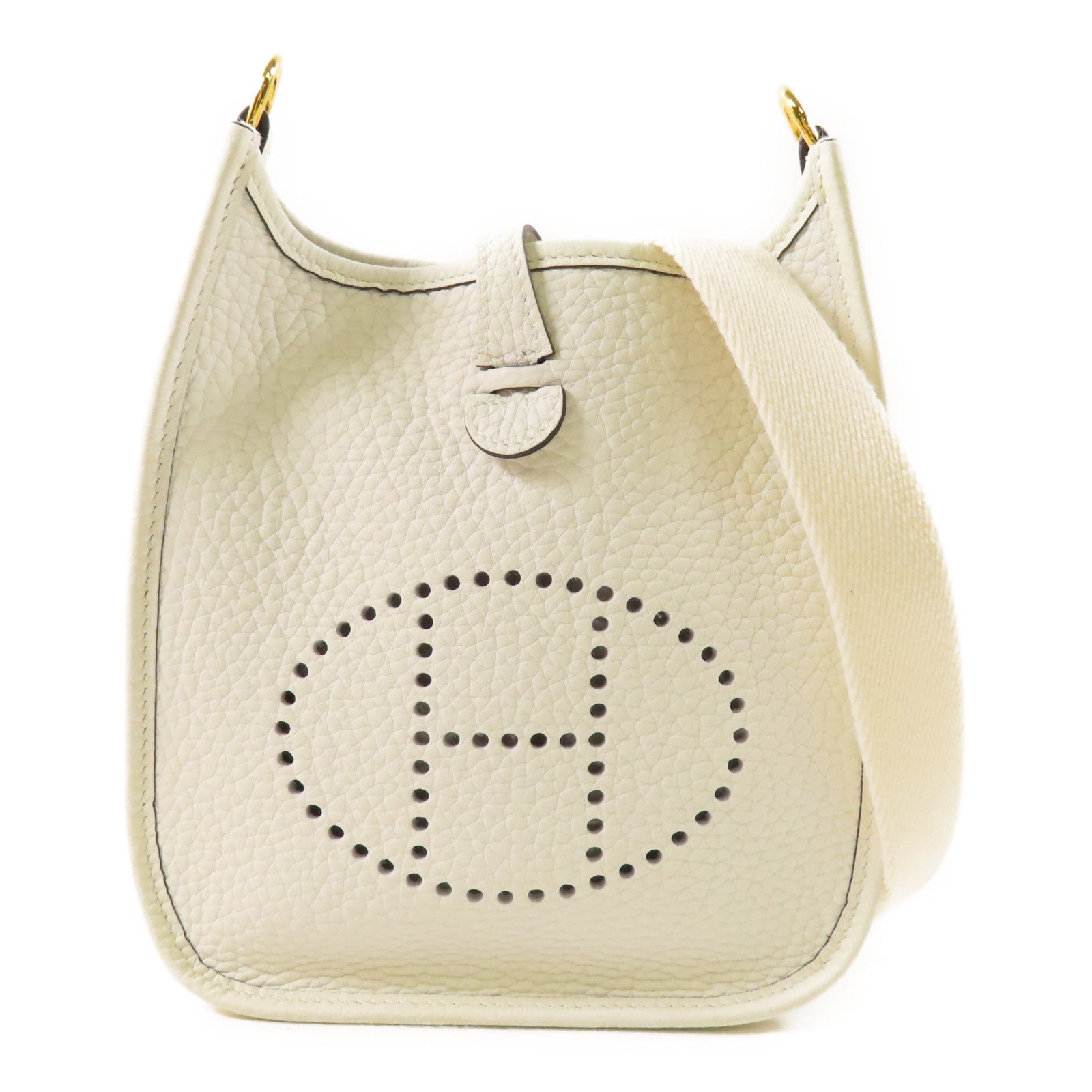 HERMES Clemence皮革Evelyne TPM金扣肩背袋