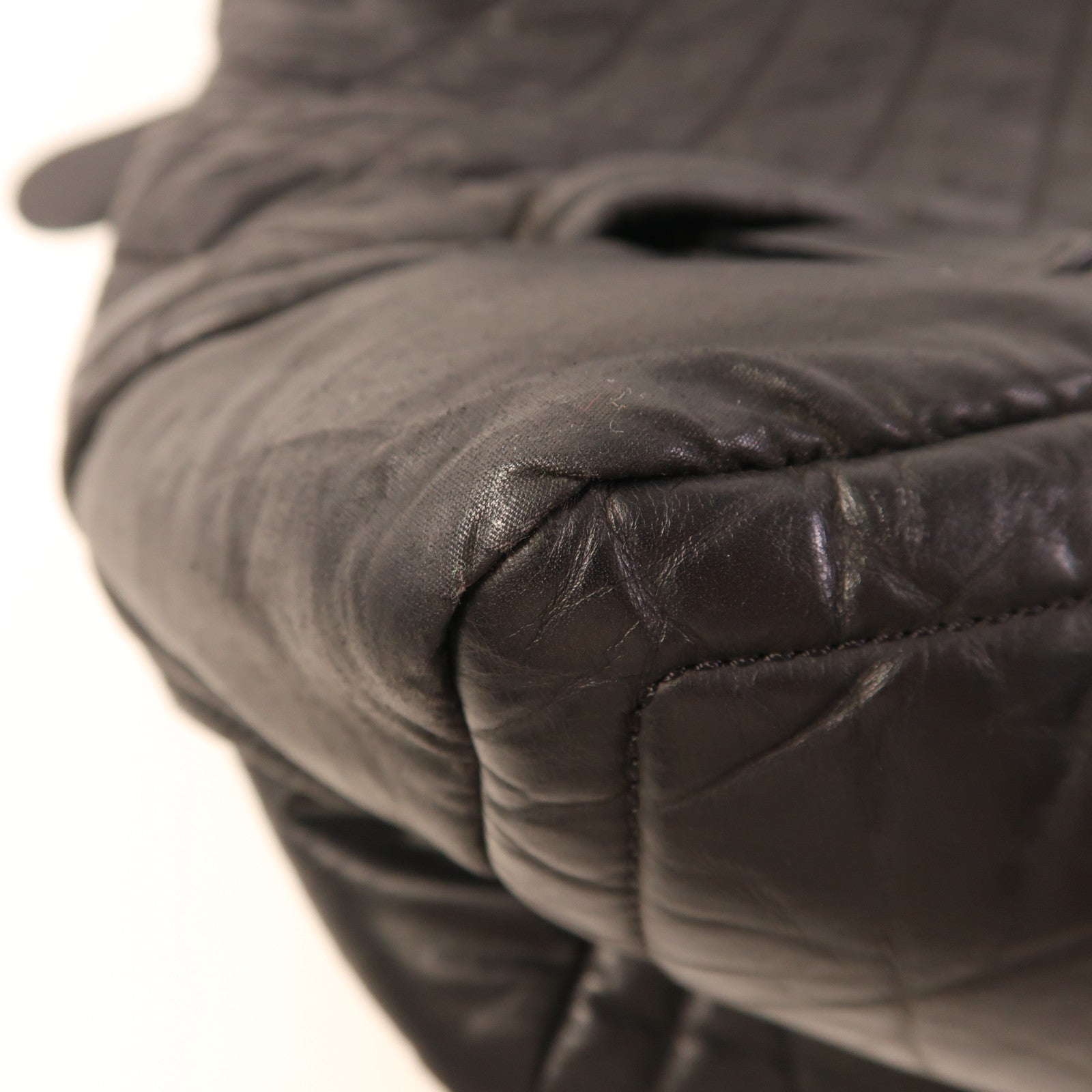 CHANEL 尼龍2 Way Bag銀扣手挽肩背兩用袋